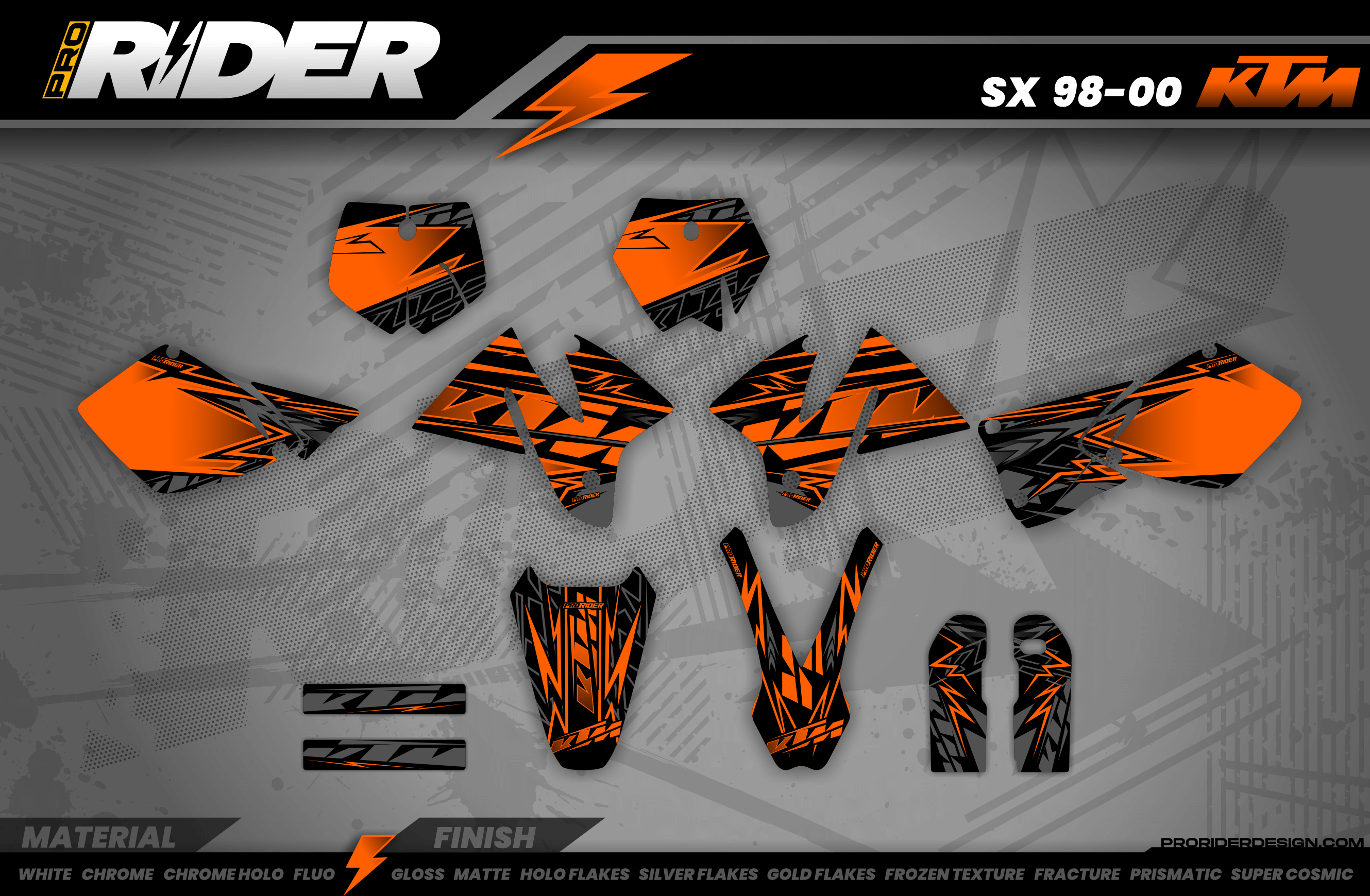 KTM Graphics ORANGE BOLD EFFECT