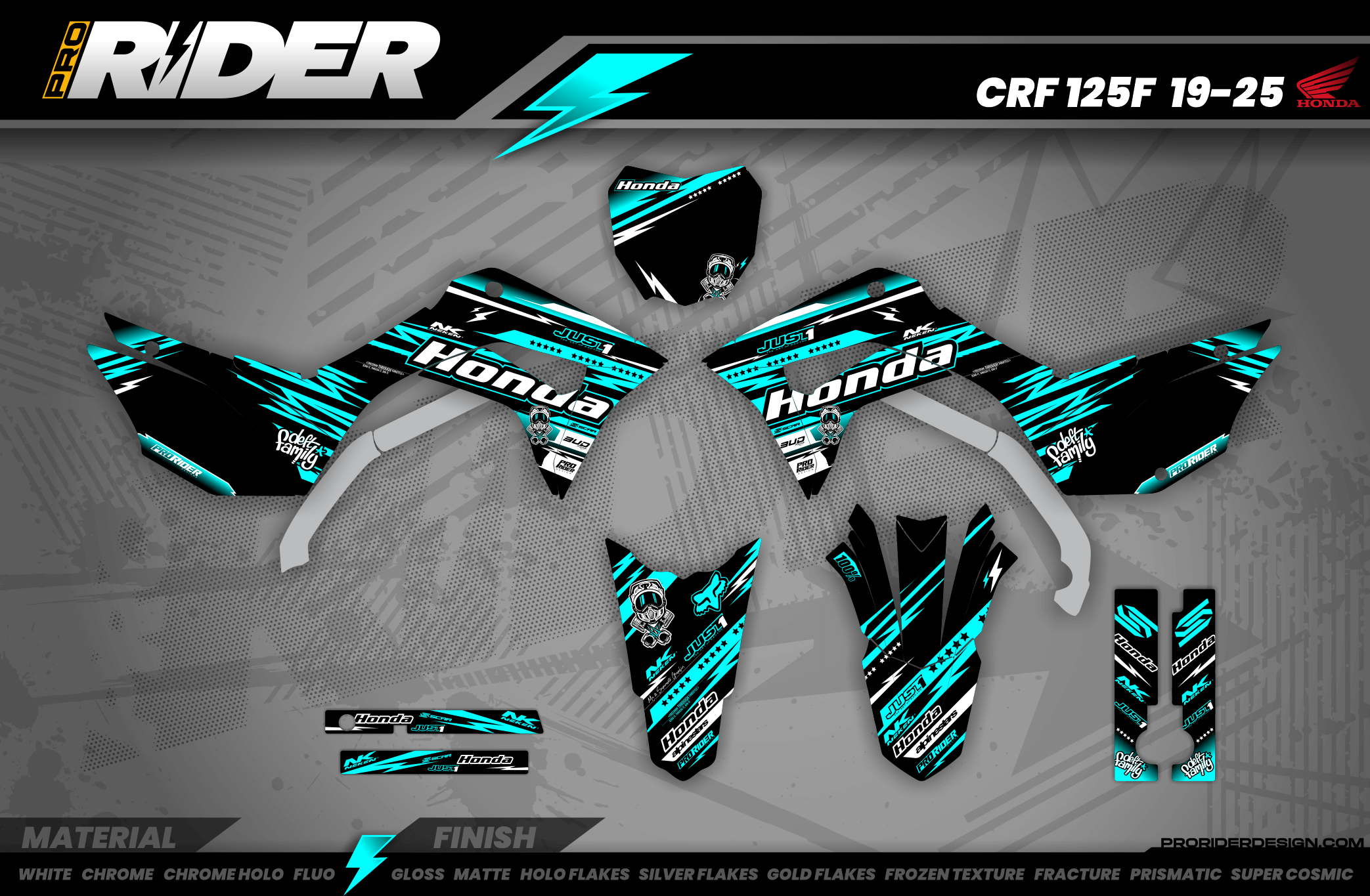 HONDA Graphics Kit JUST1 TEAL