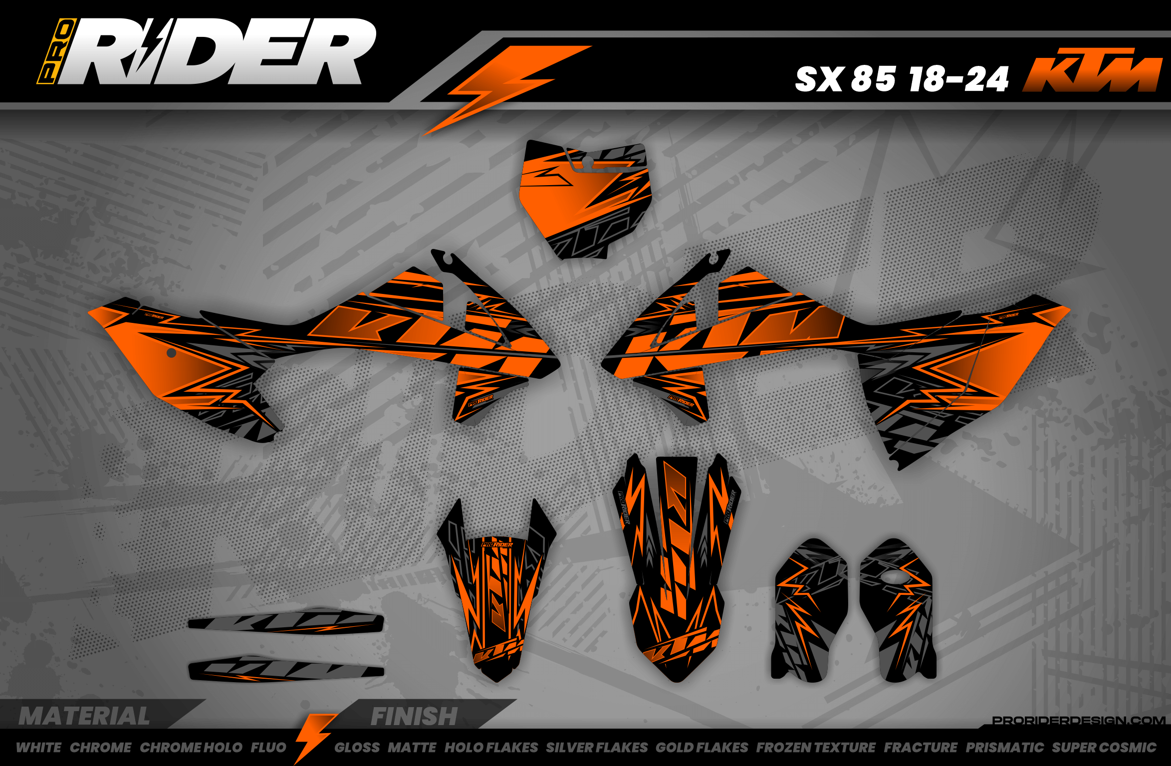 KTM Graphics ORANGE BOLD EFFECT