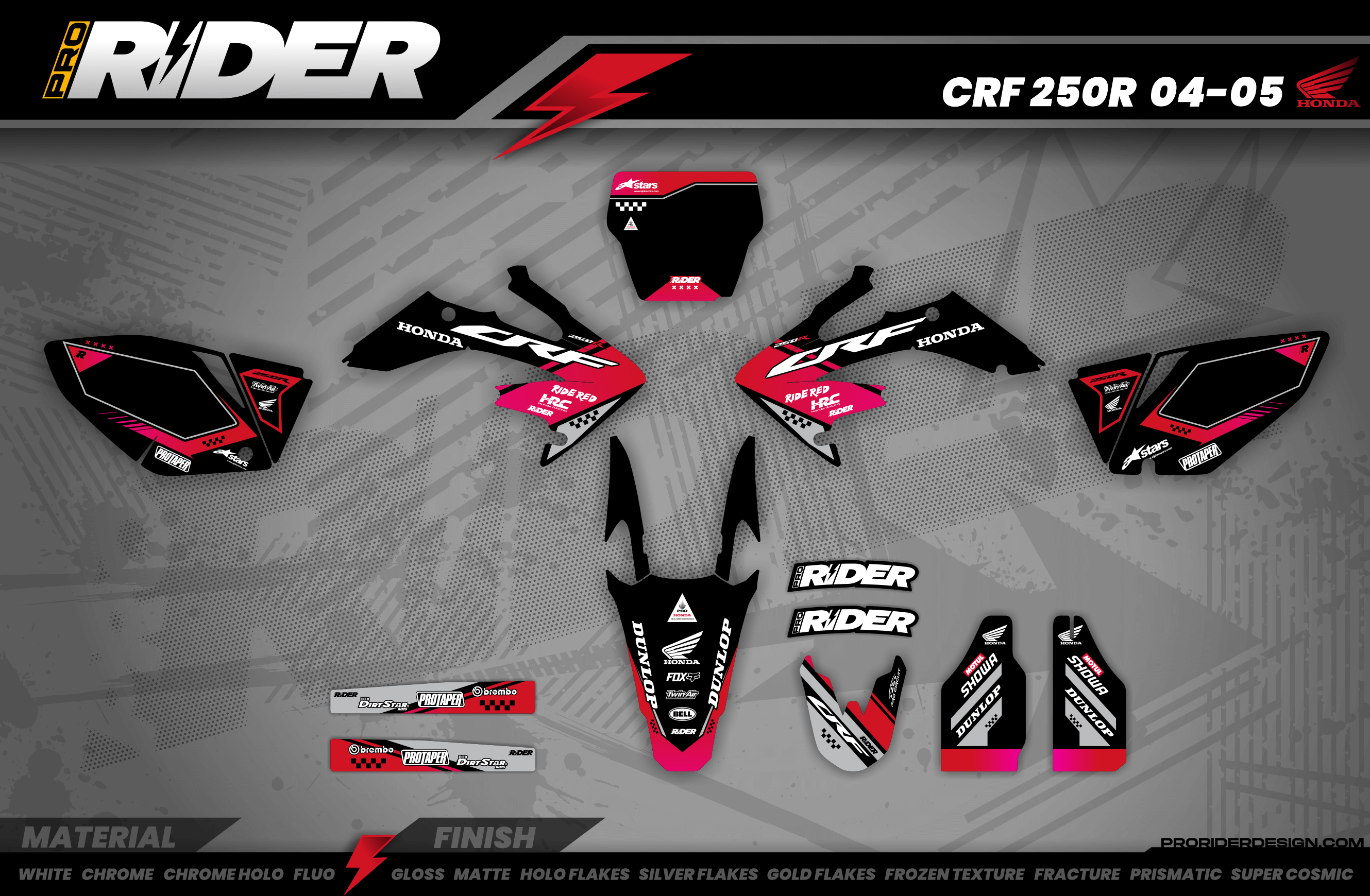 HONDA Full Graphics Kit BLACK PERFORMANCE