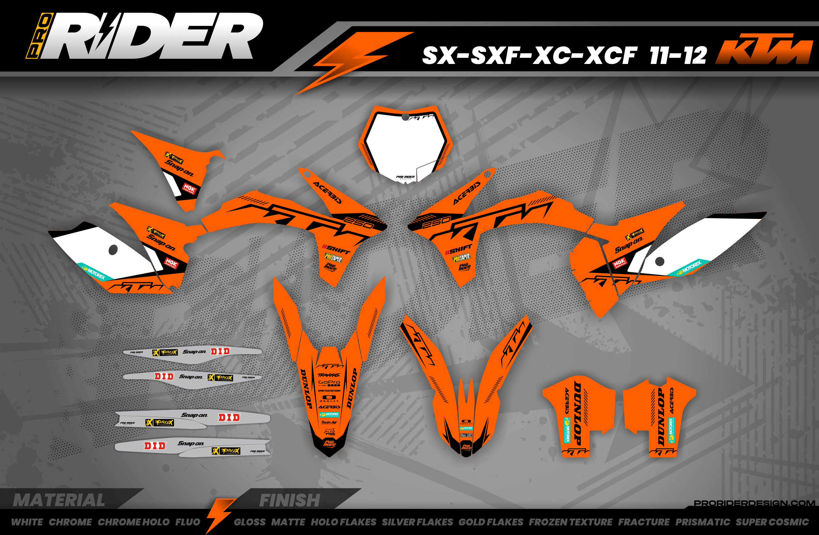 KTM Graphics SX XC SXF XCF EXC.. | Shadow Edition | Orange black
