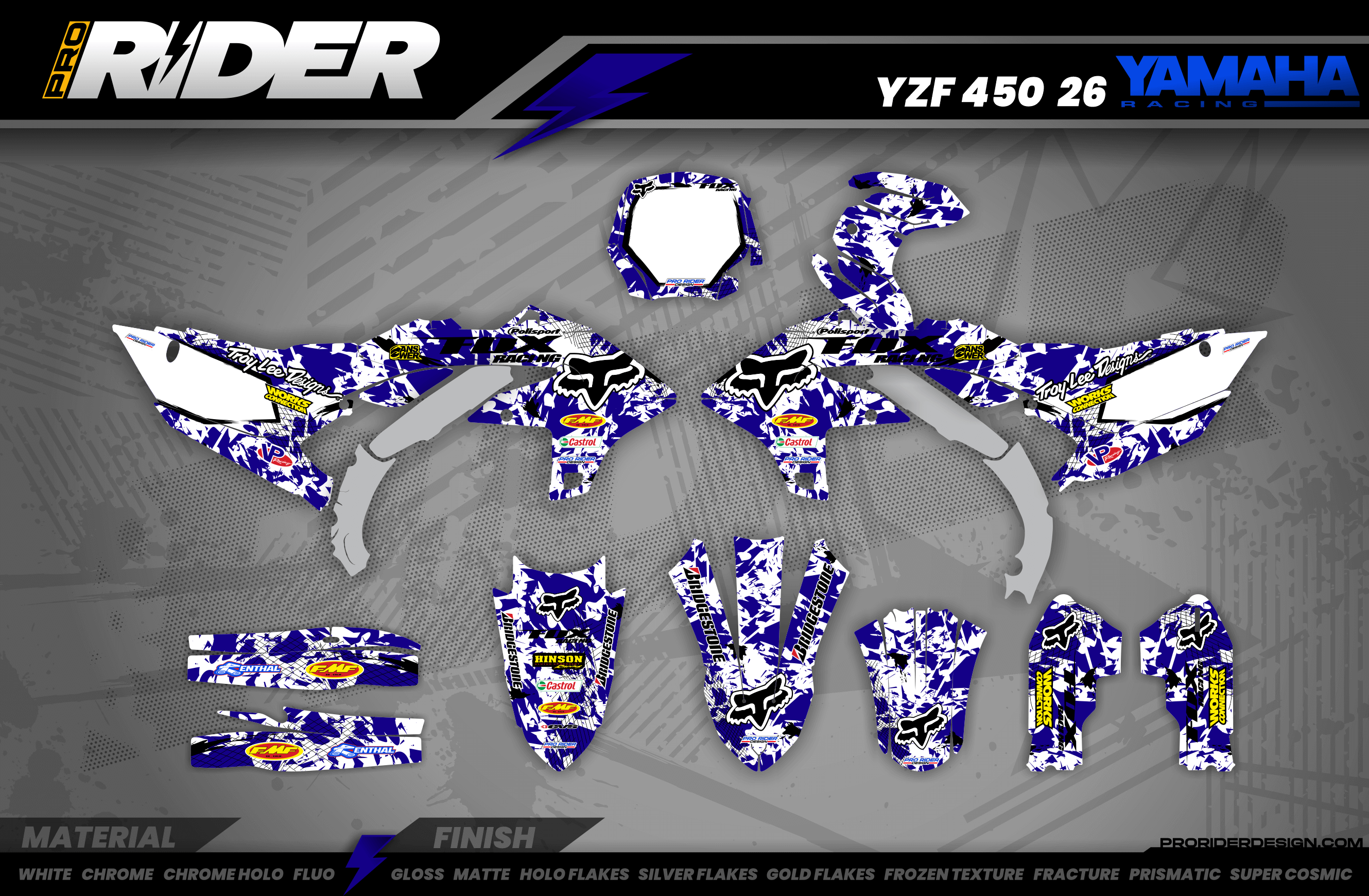 Graphics Kit FOX CAMO BLUE : amaze your friends with an original design