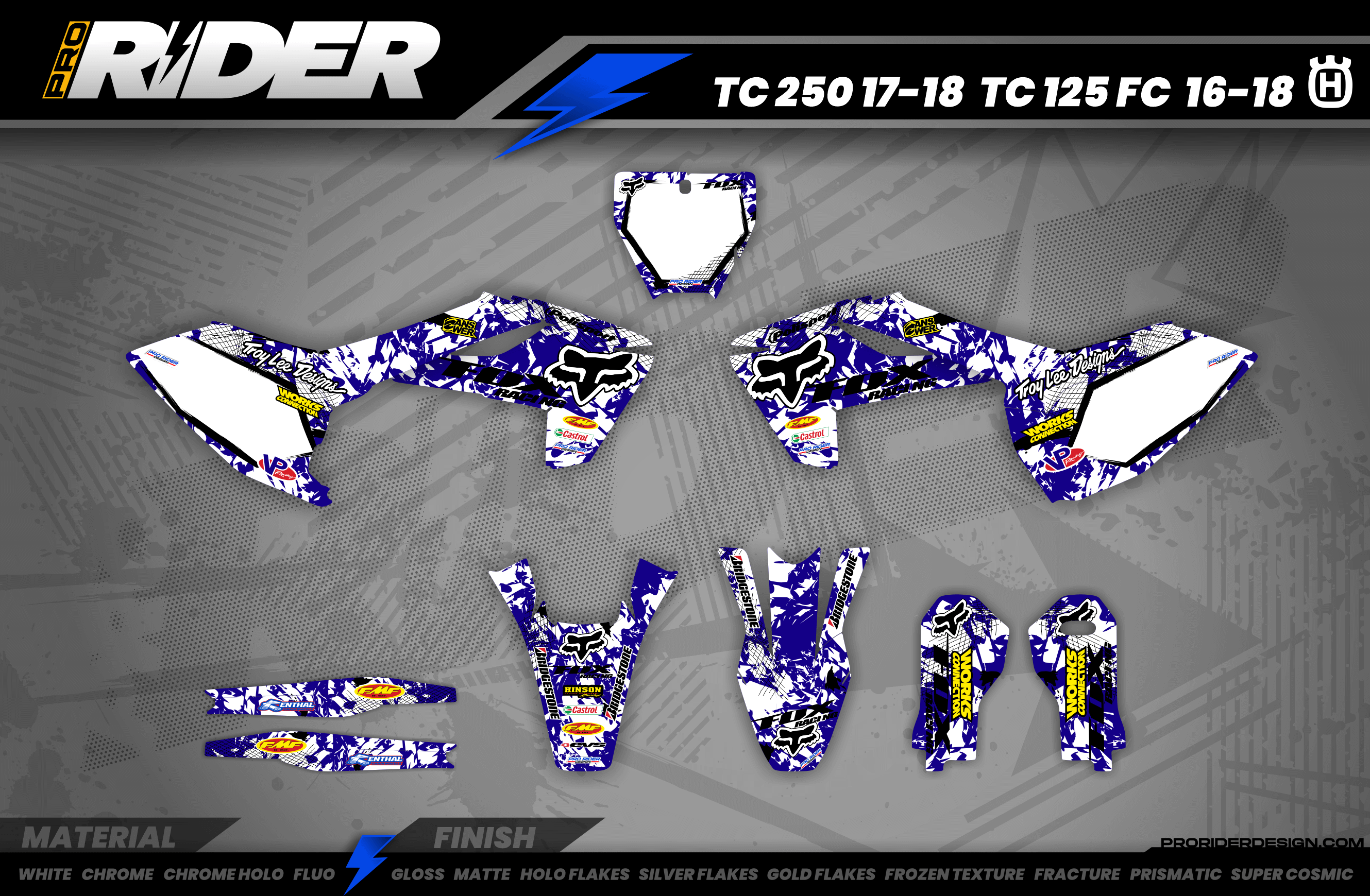 Graphics Kit FOX CAMO BLUE : amaze your friends with an original design