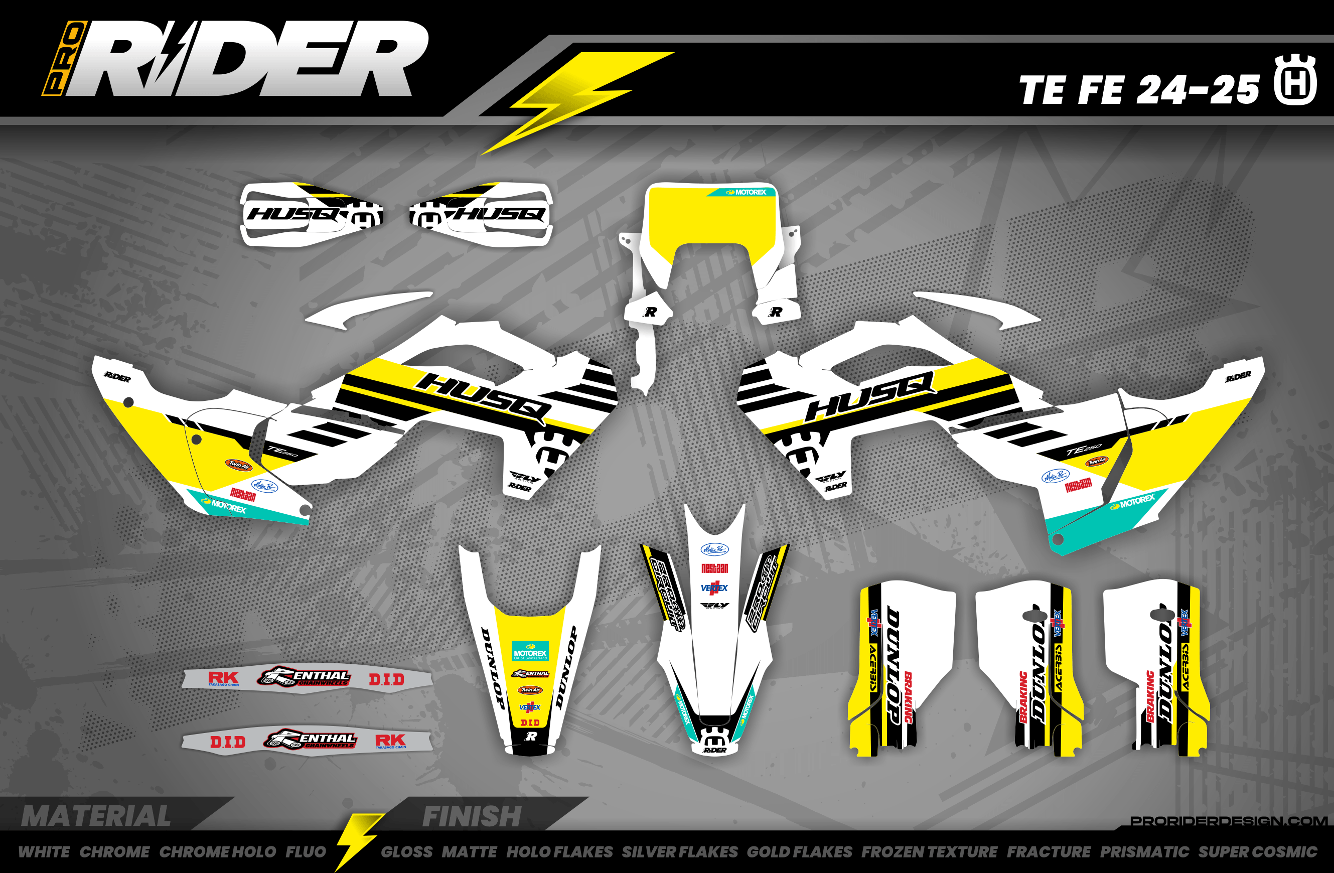 BLACK & YELLOW SOURCE Husqvarna Full Graphics Kit