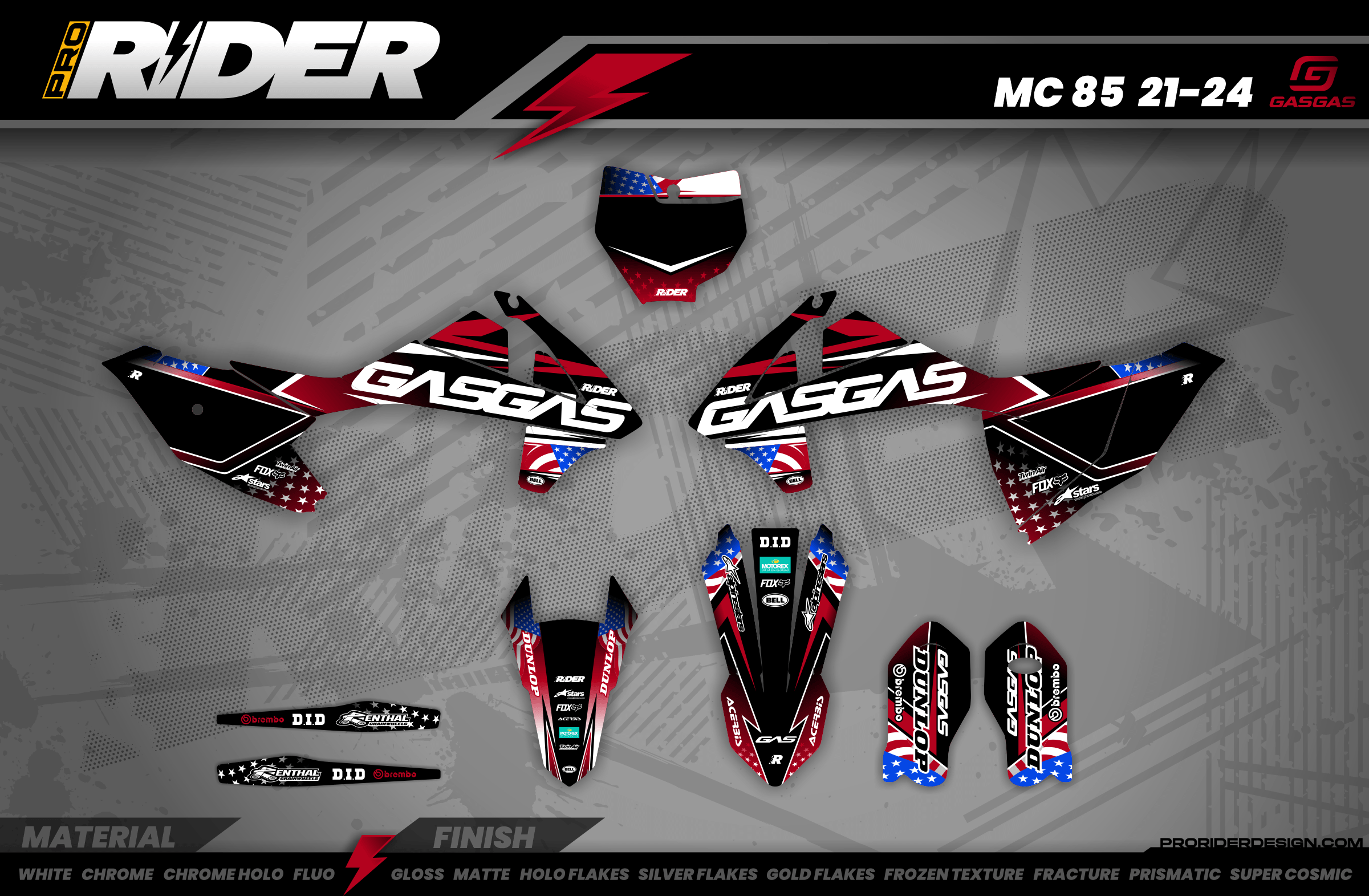 US DRIVE GasGas Full Graphics Kit