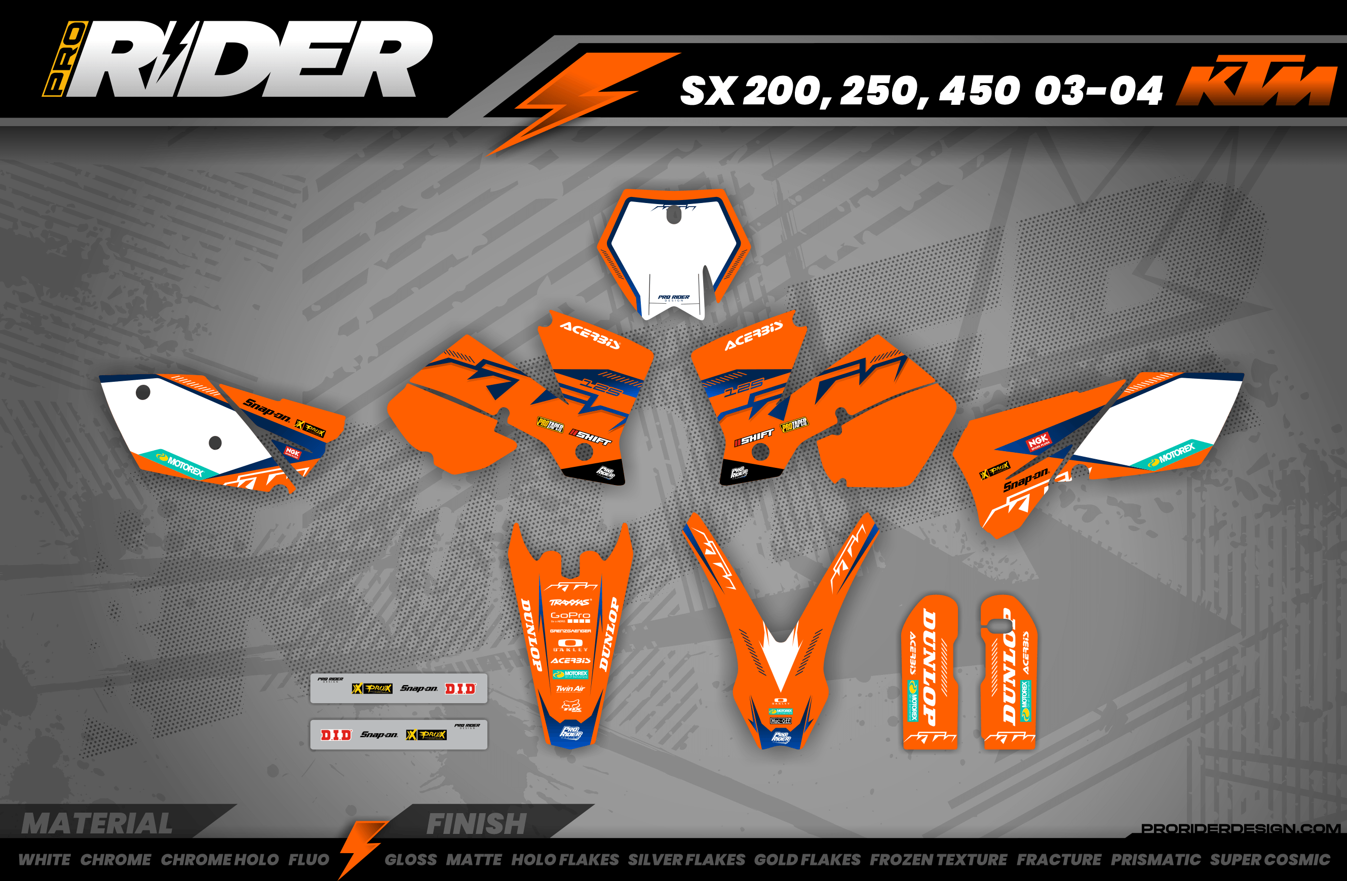 KTM Graphics SX XC SXF XCF EXC.. | Shadow Edition | Orange blue