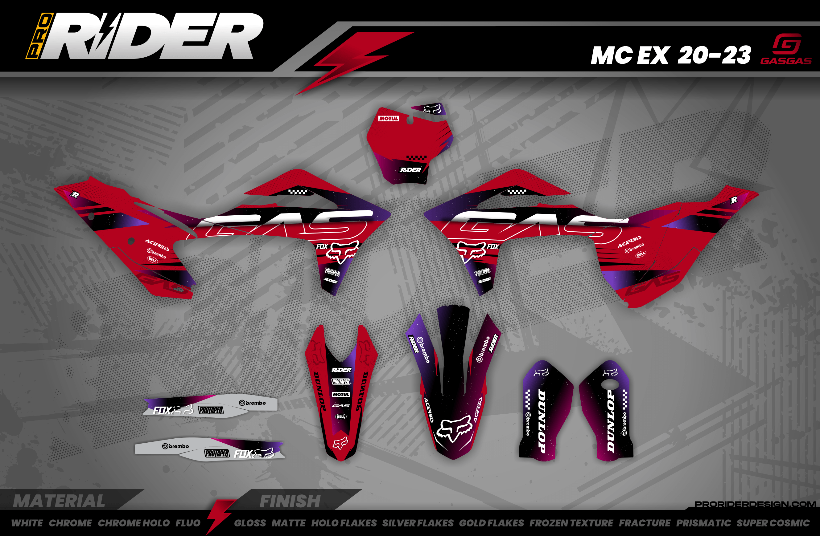 FOX BLUE GasGas Full Graphics Kit