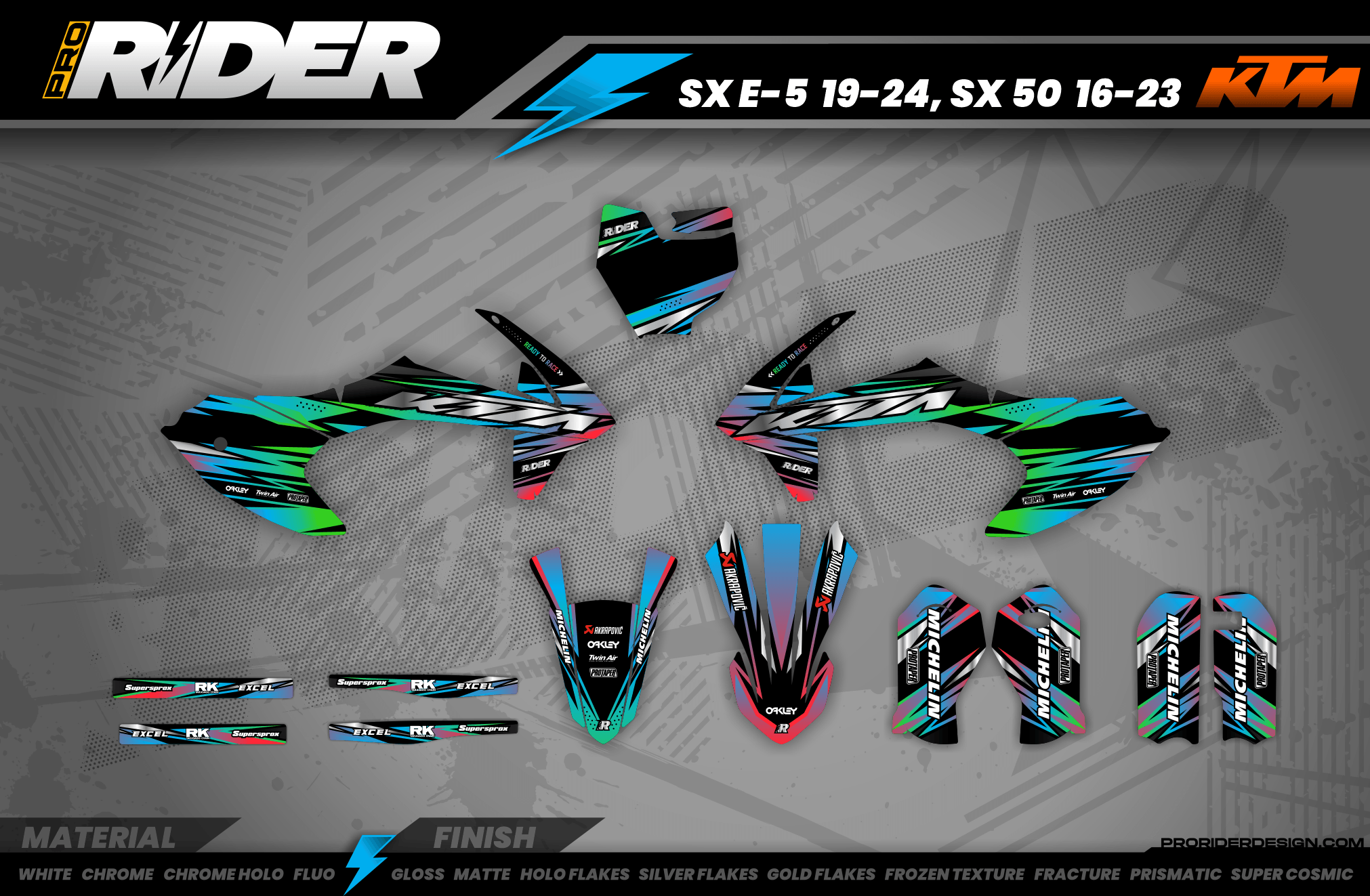 GREEN LUMEN KTM Full Graphics Kit