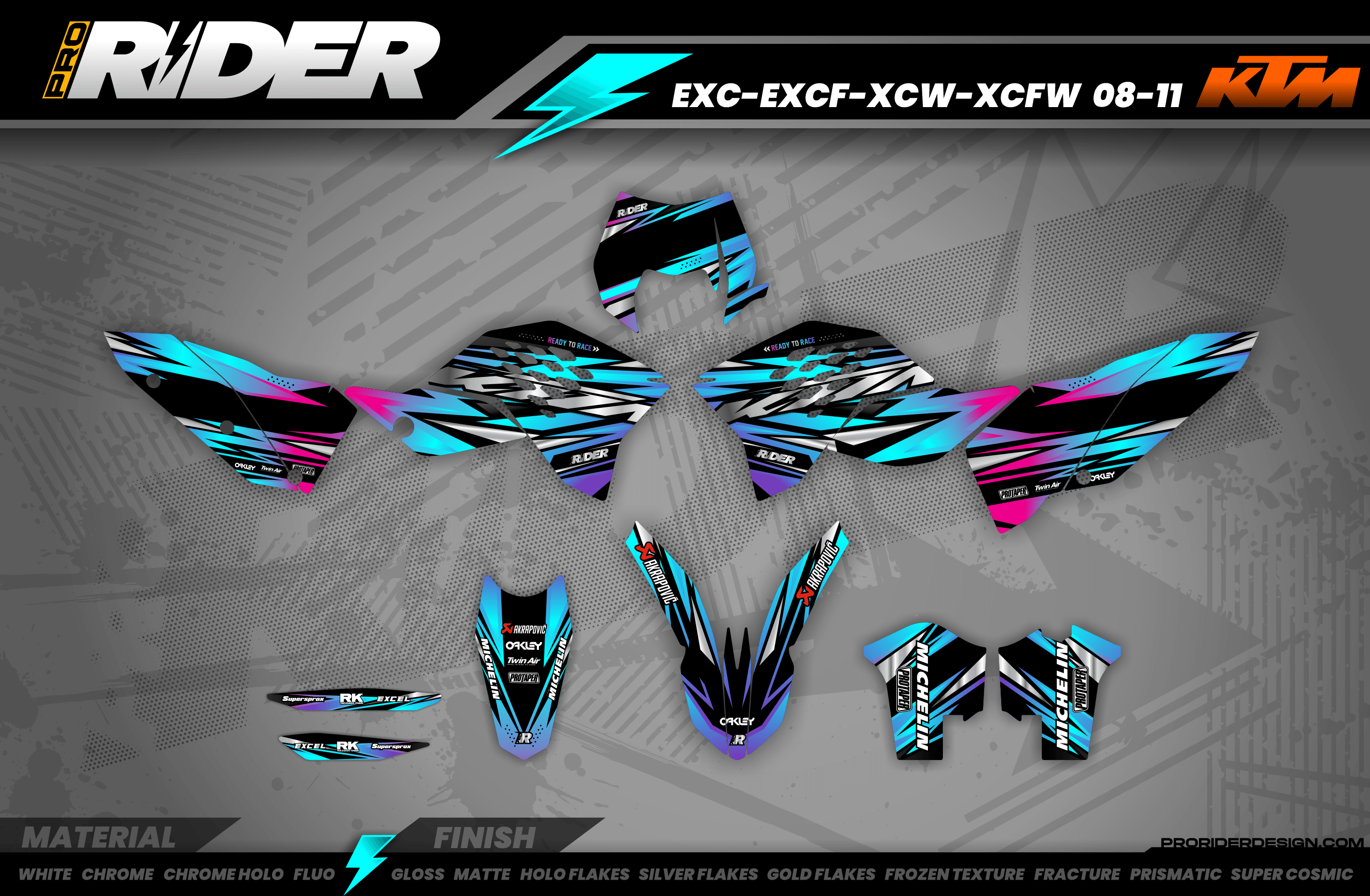 BLUE LUMEN KTM Full Graphics Kit