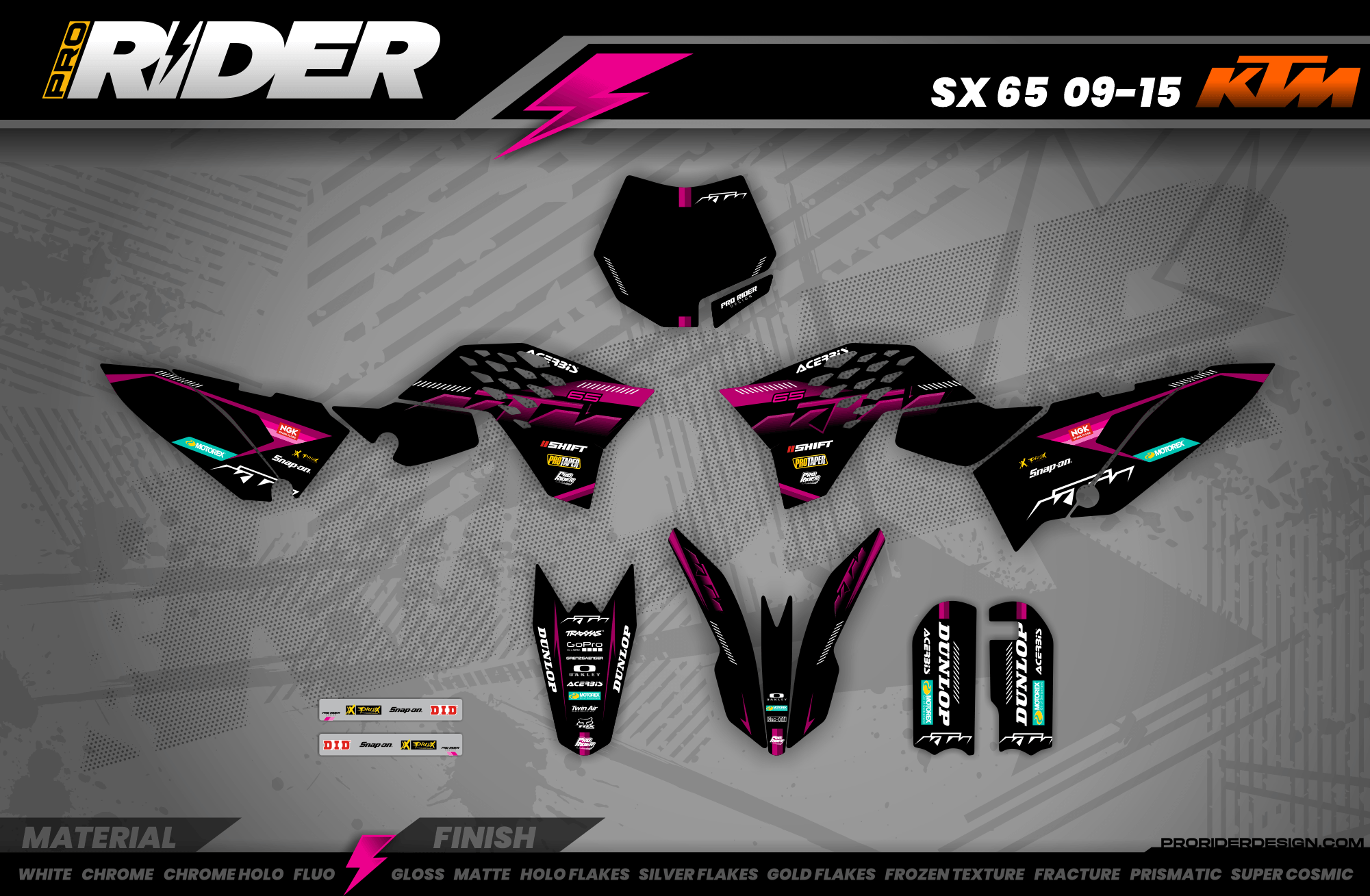 KTM Graphics SX XC SXF XCF EXC.. | Shadow Edition | Black pink