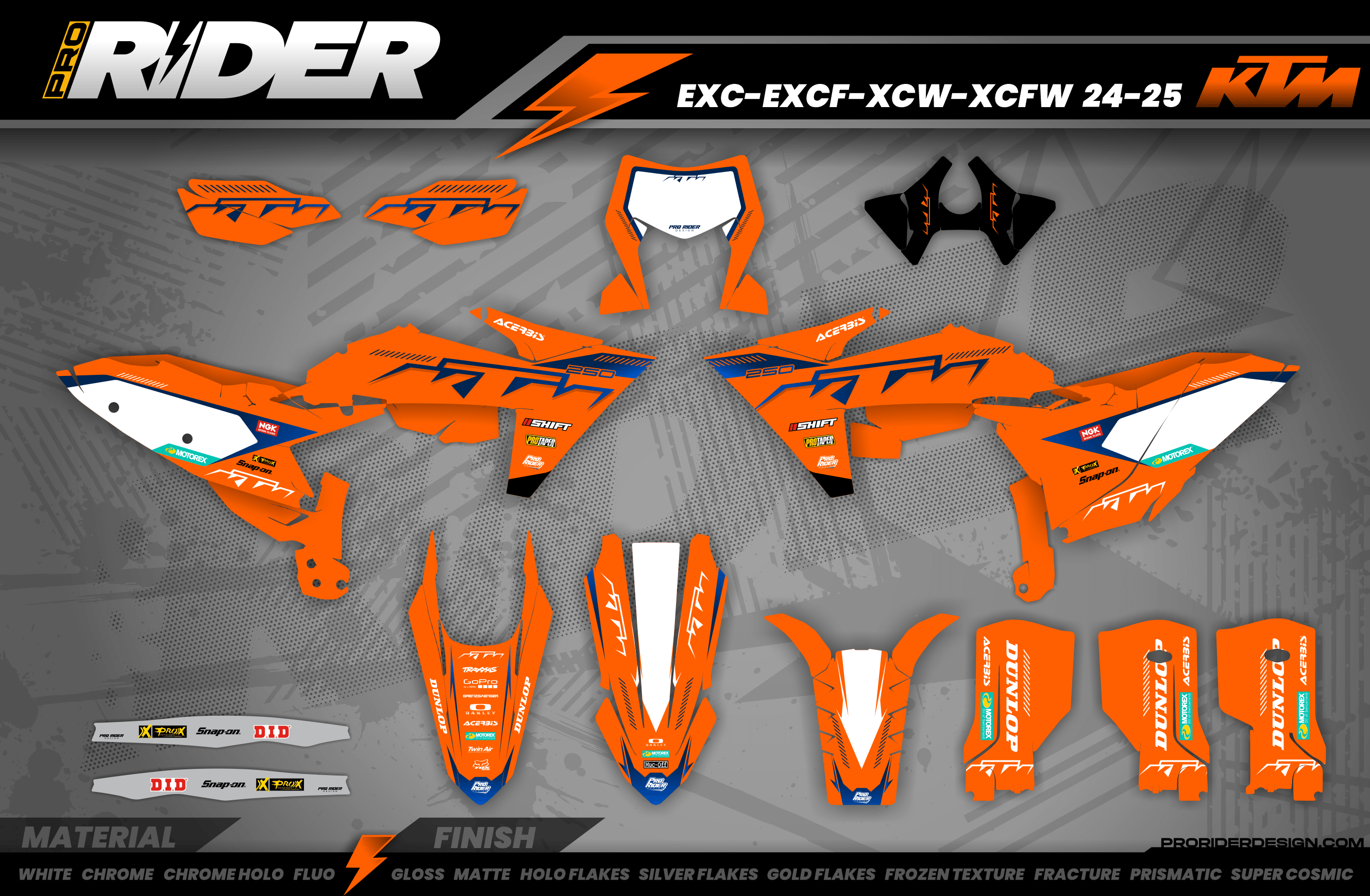 KTM Graphics SX XC SXF XCF EXC.. | Shadow Edition | Orange blue