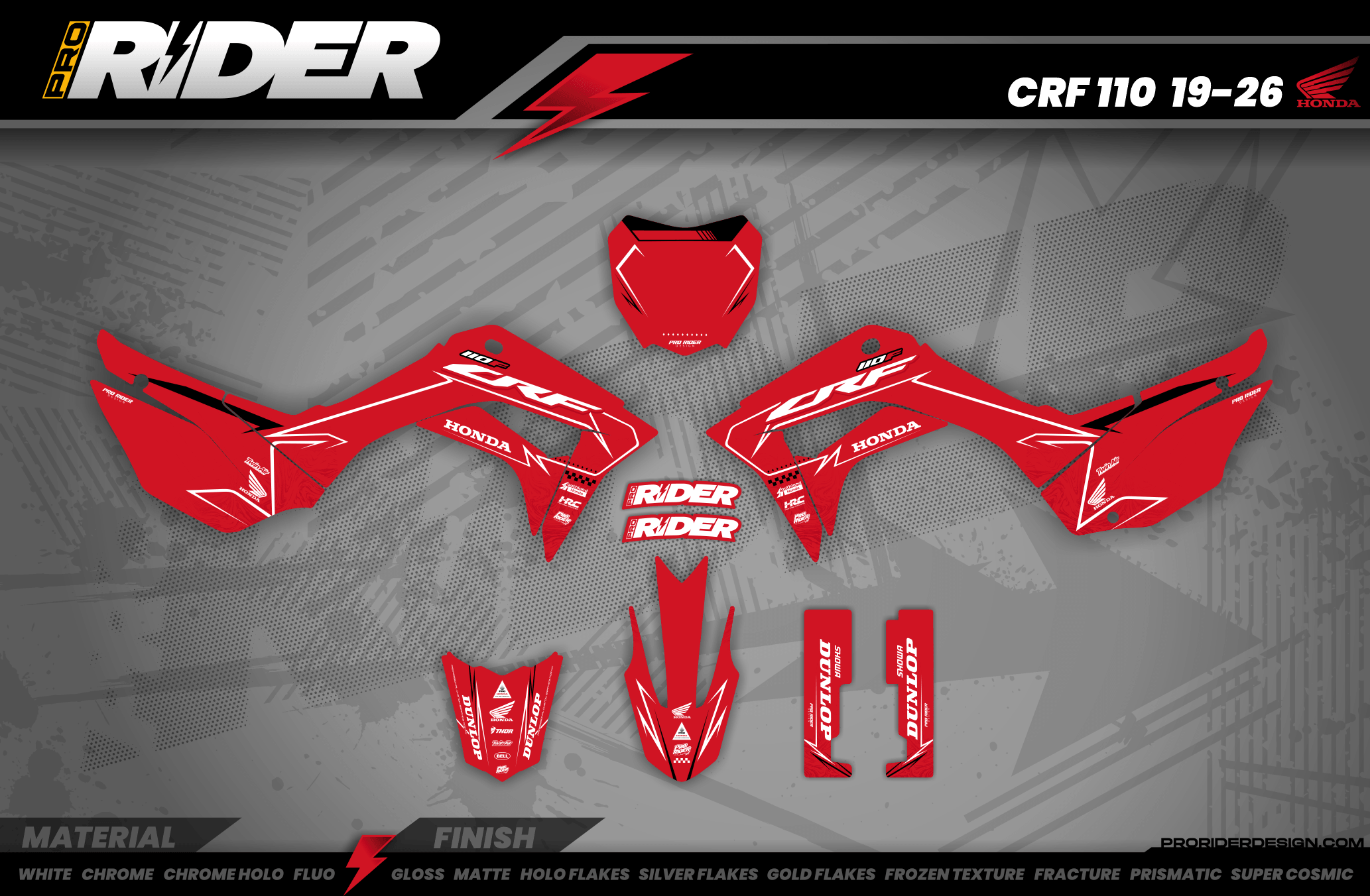 Graphics Kit HONDA BLINK RED