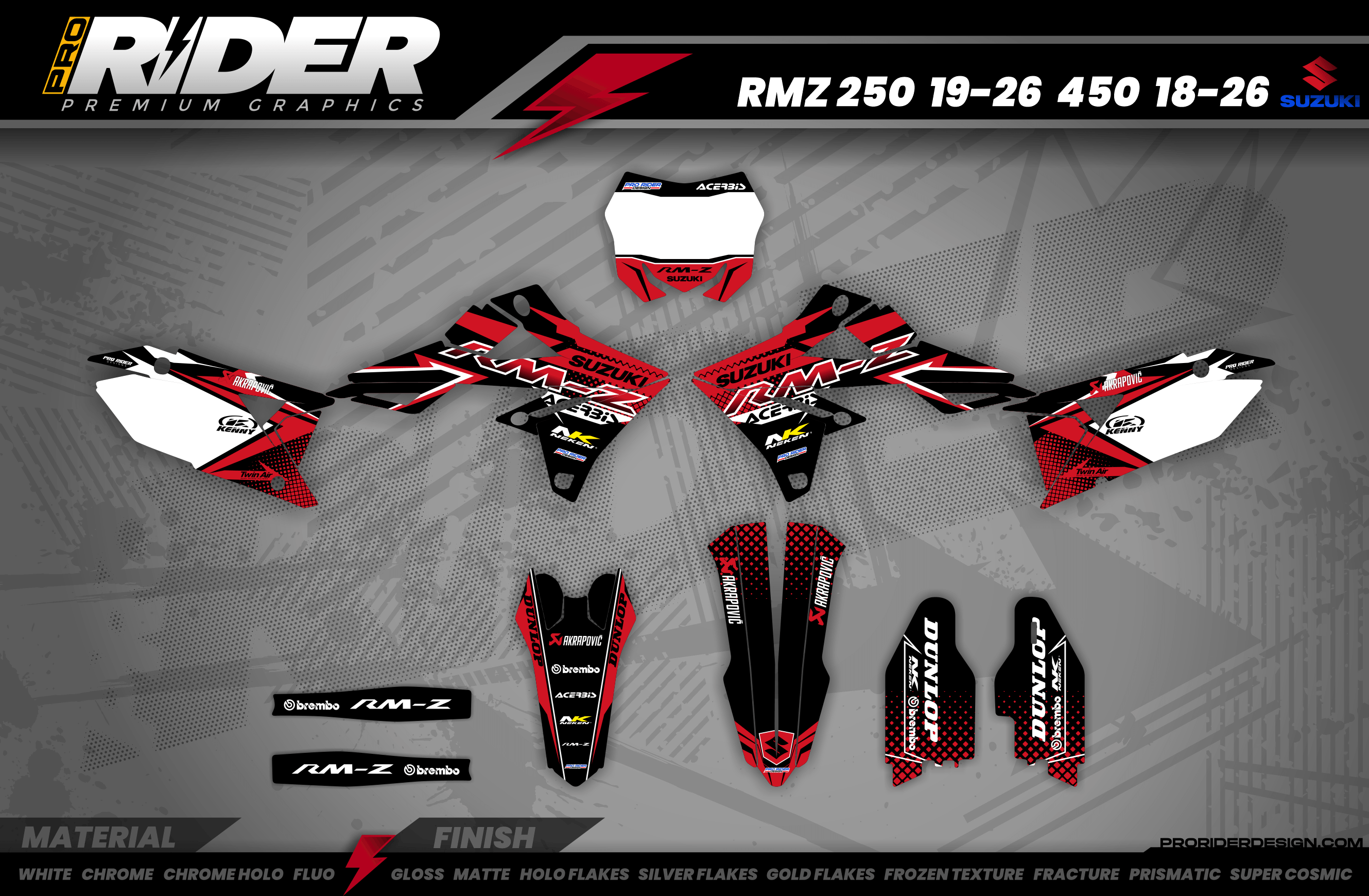 Suzuki Graphics FACTORY ENERGY RED : Our best kits for Suzuki