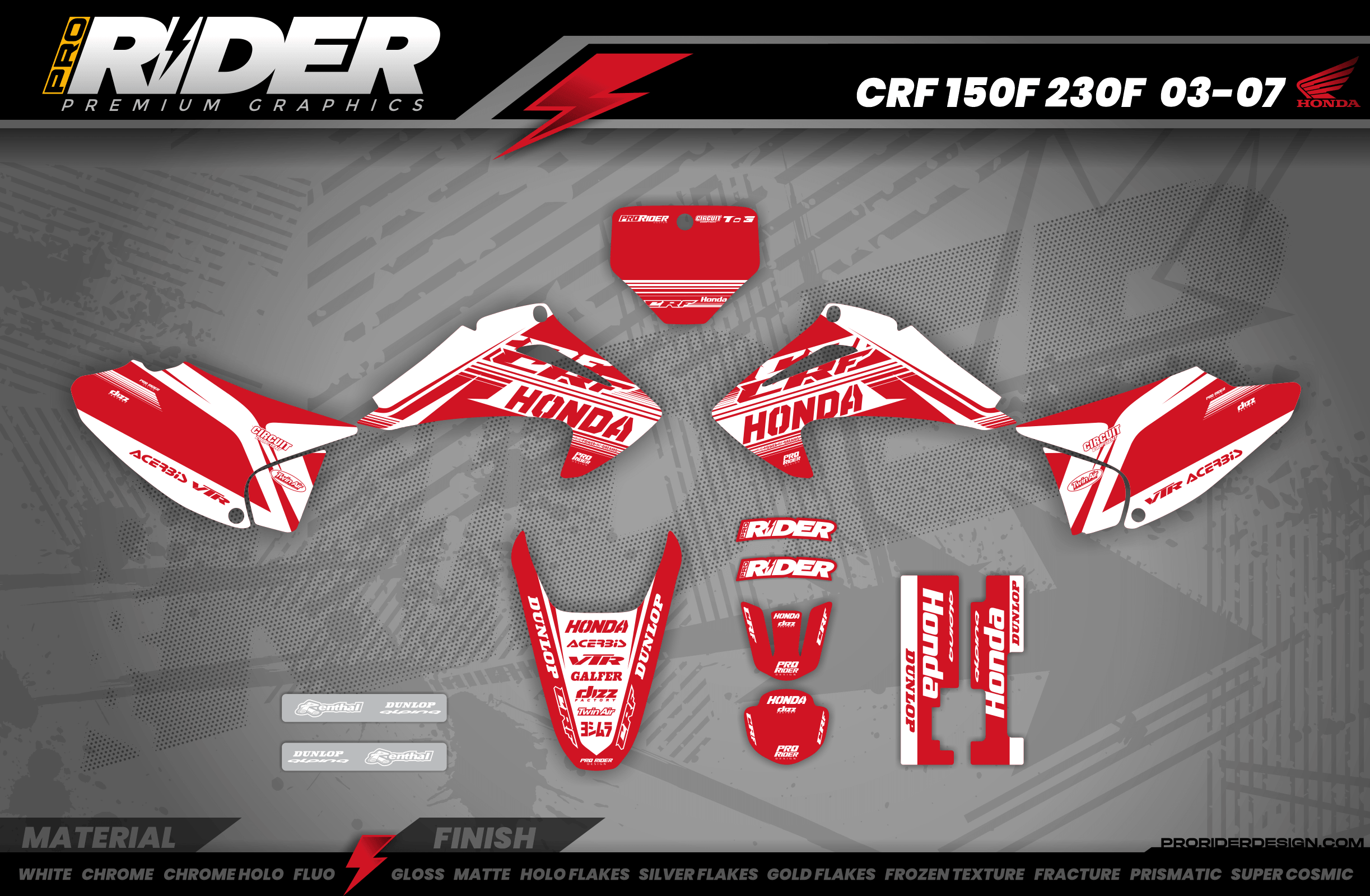 Graphics Kit HONDA DASH ONE RED