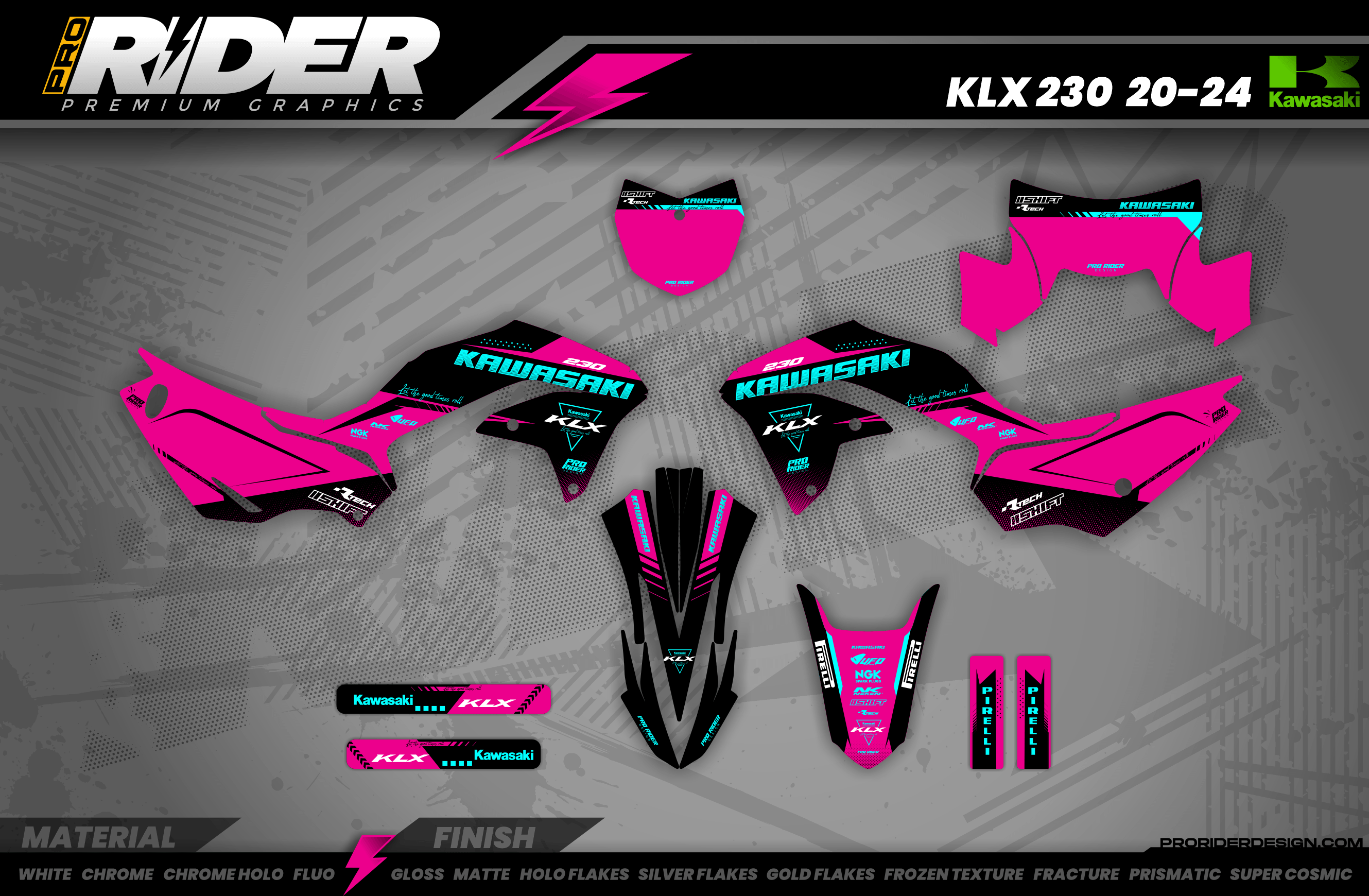 KAWASAKI Graphics Kit PERSO COLLOR