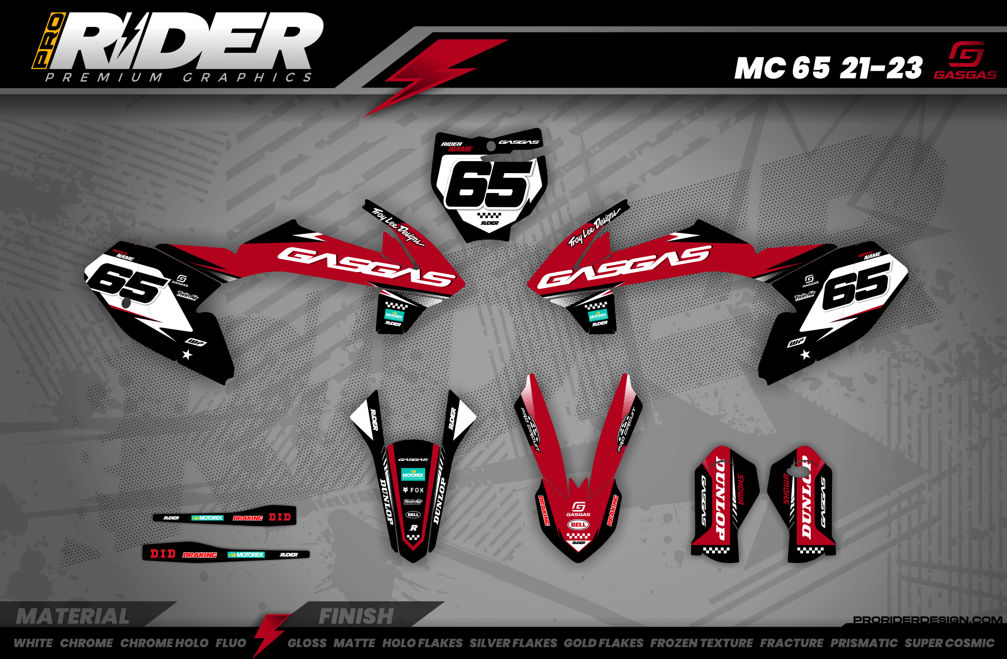 RED PULSE GasGas Full Graphics Kit