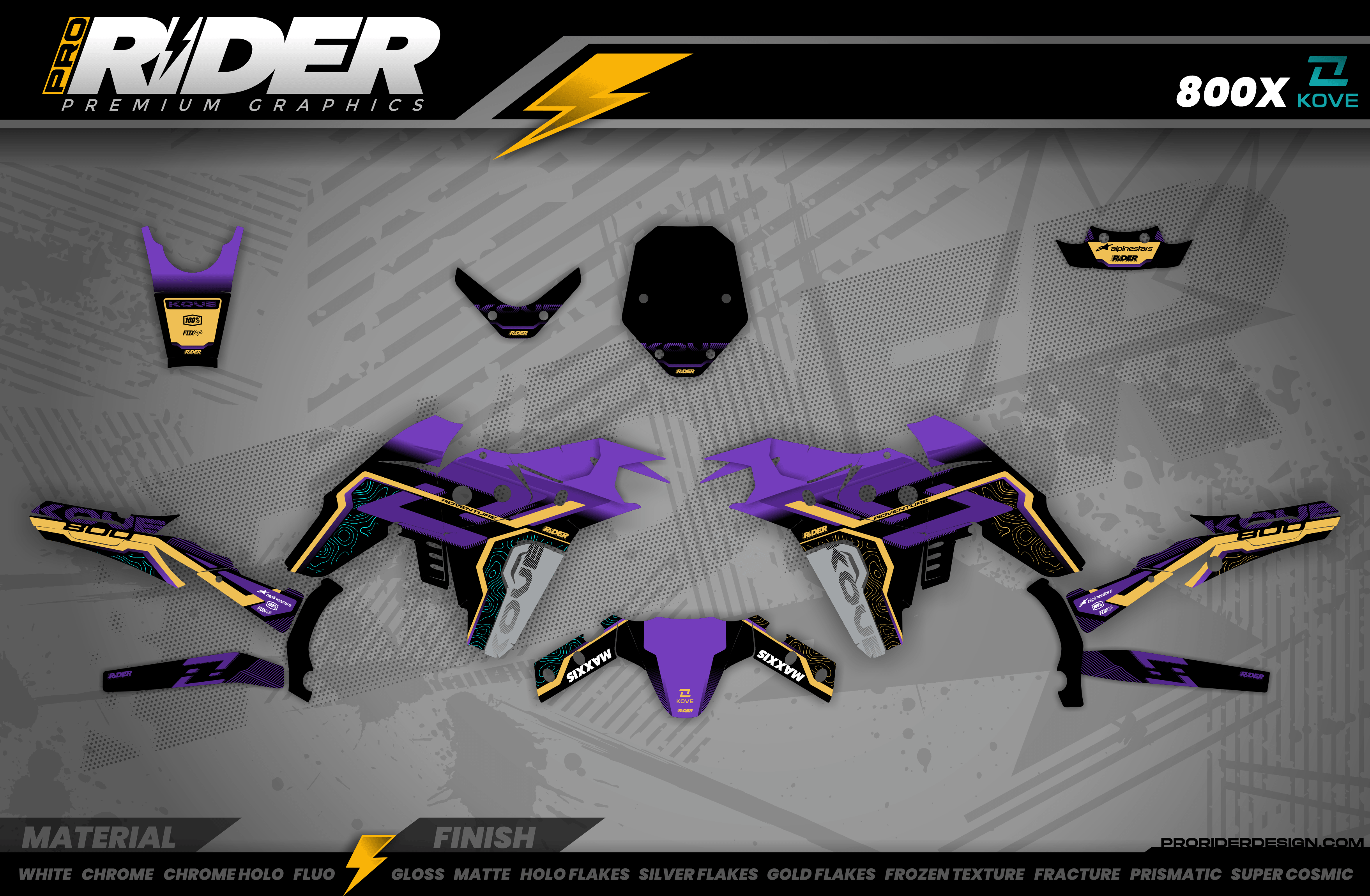 KOVE 800 / 510 / 450 Rally Full Graphics Kit | Kalanj