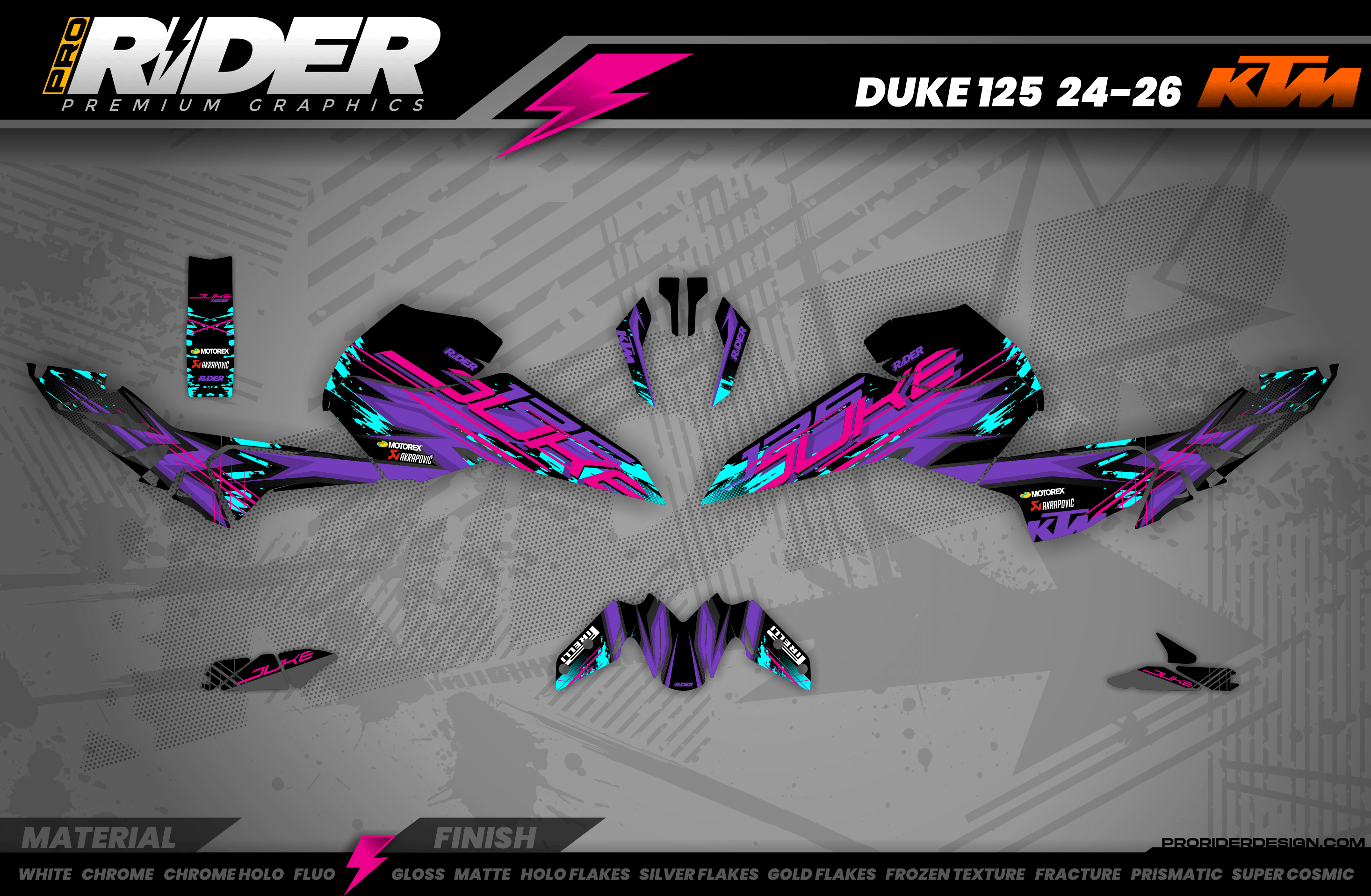 KTM DUKE 125 Full Graphics Kit | Guerilla