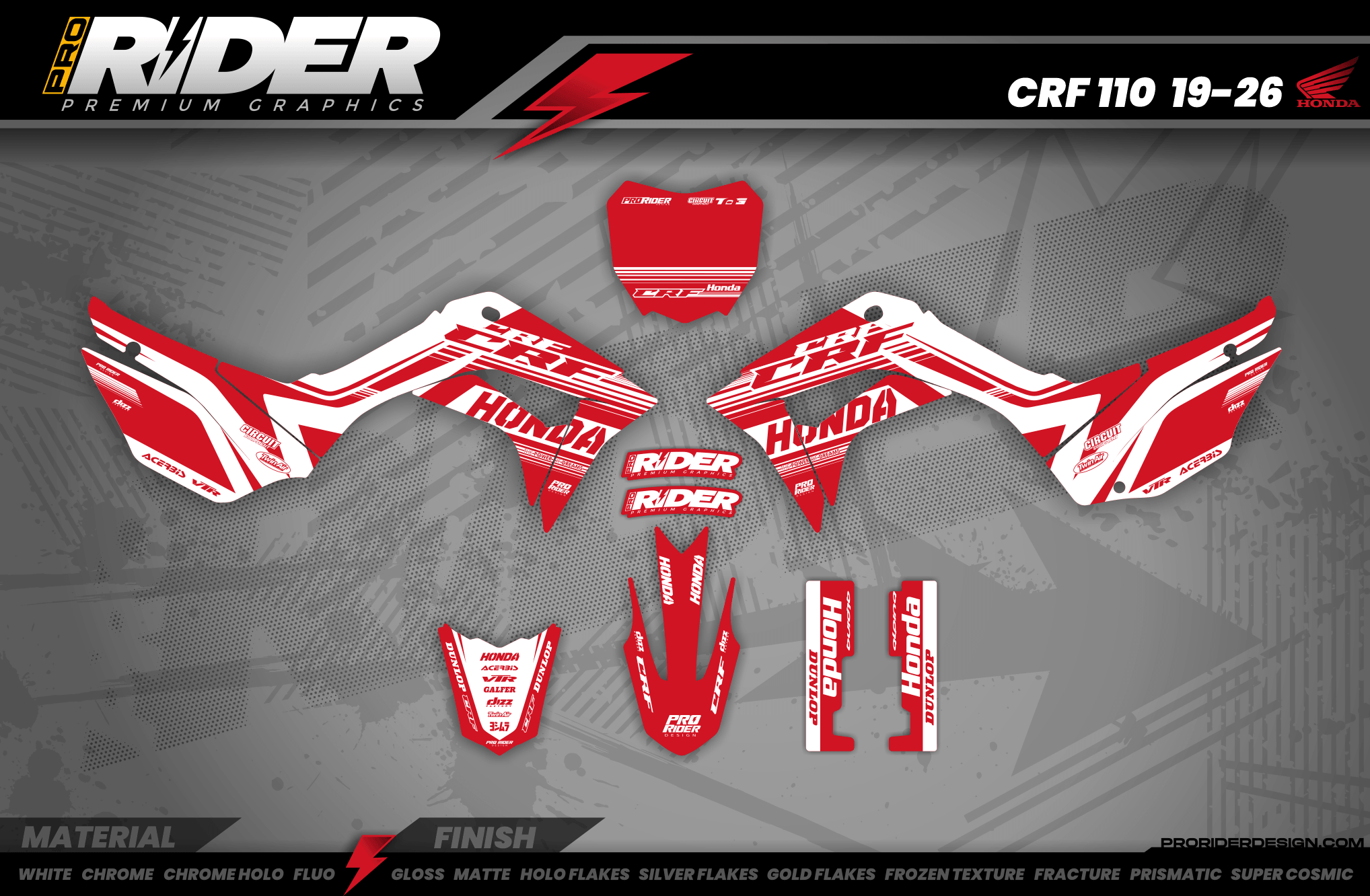 Graphics Kit HONDA DASH ONE RED