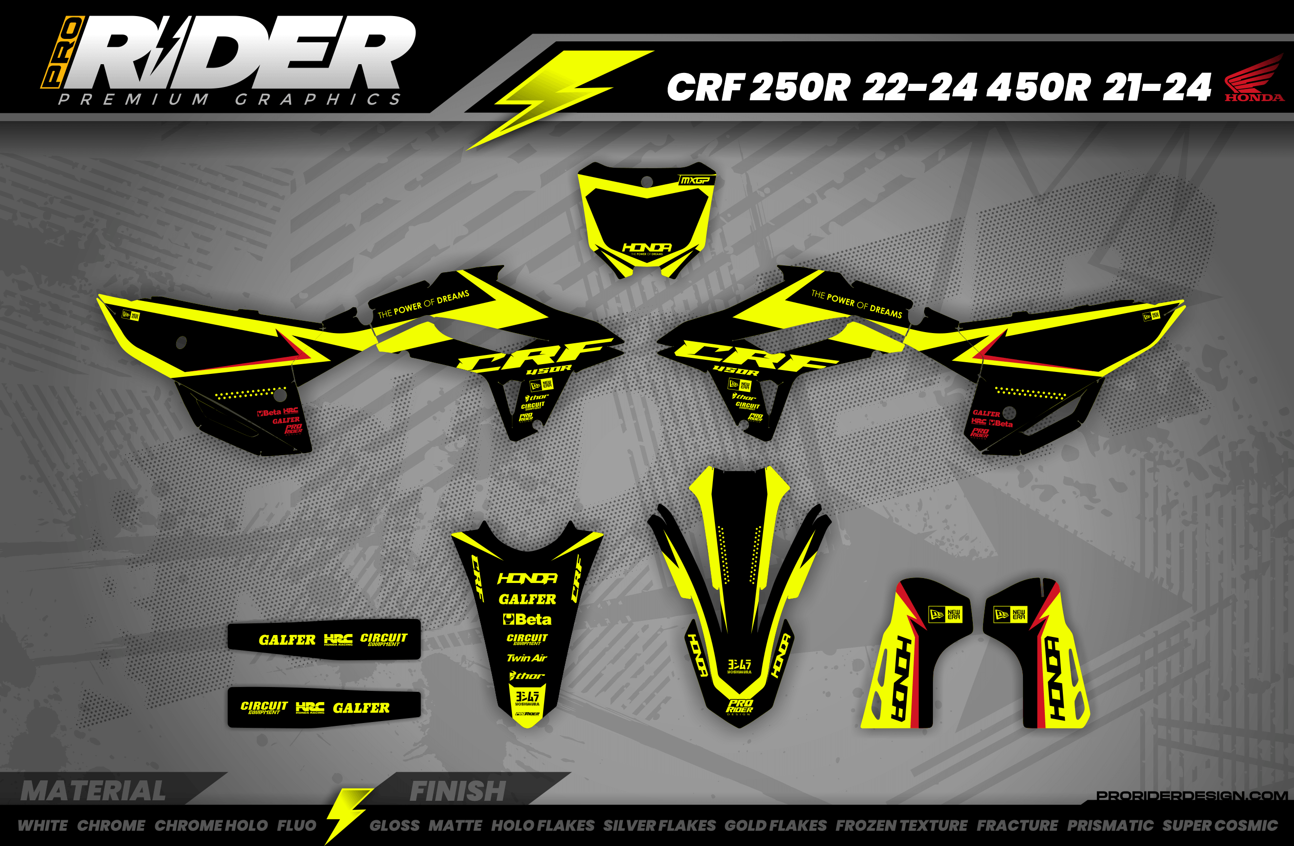 FLUO Graphics Kit HONDA HOSTIL