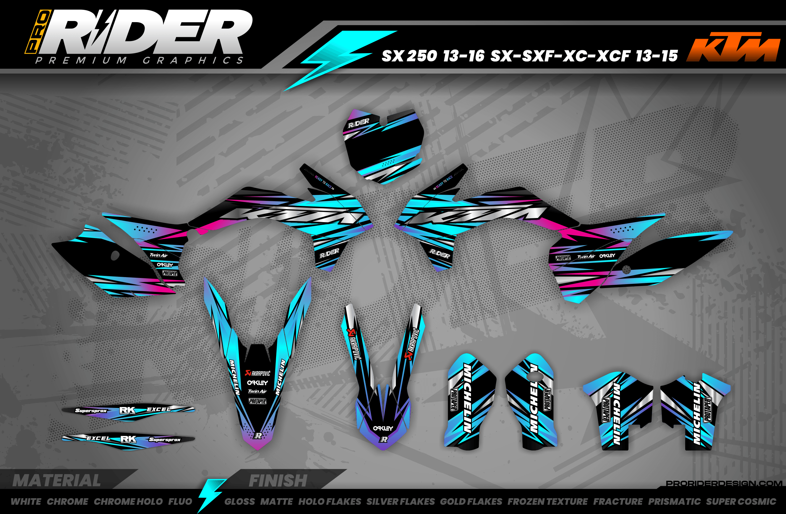 BLUE LUMEN KTM Full Graphics Kit