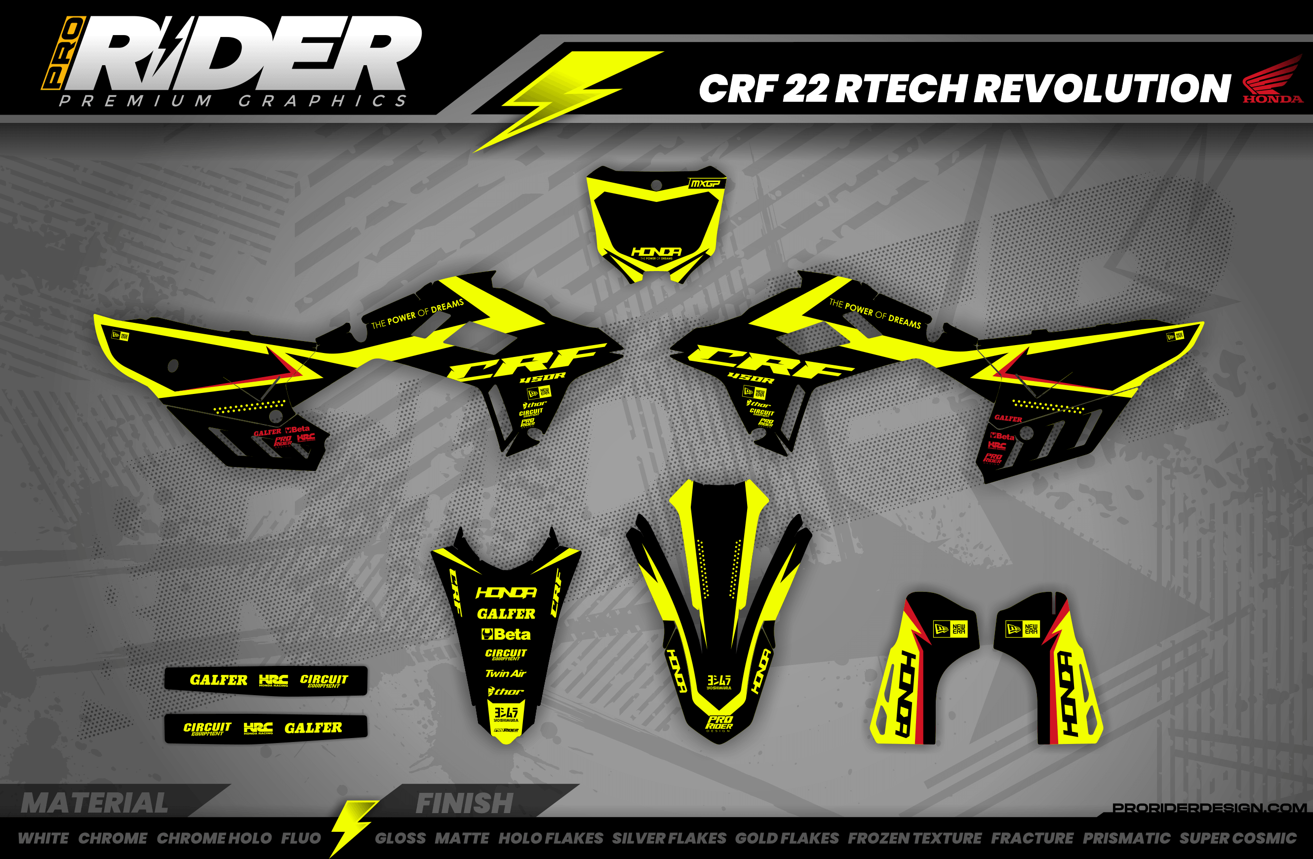 FLUO Graphics Kit HONDA HOSTIL