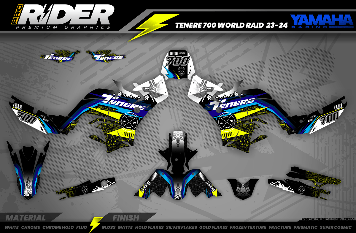 YAMAHA TENERE 700 Full Graphics Kit | Vagax