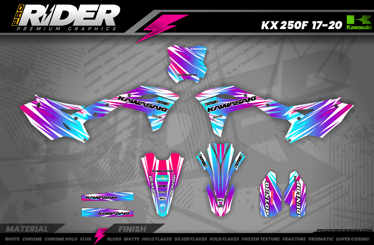 Kawasaki Full Graphics Kit | Savage — Premium Custom Motocross Decals
