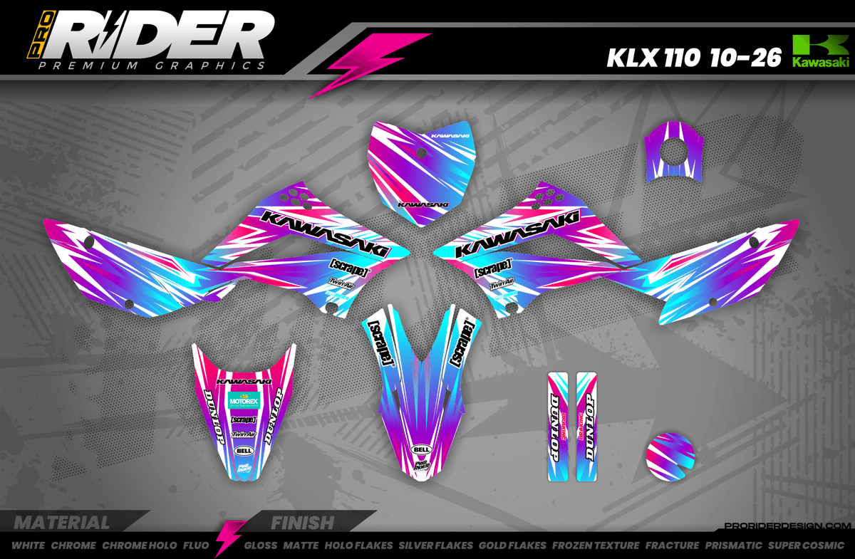 Kawasaki Full Graphics Kit | Savage — Premium Custom Motocross Decals