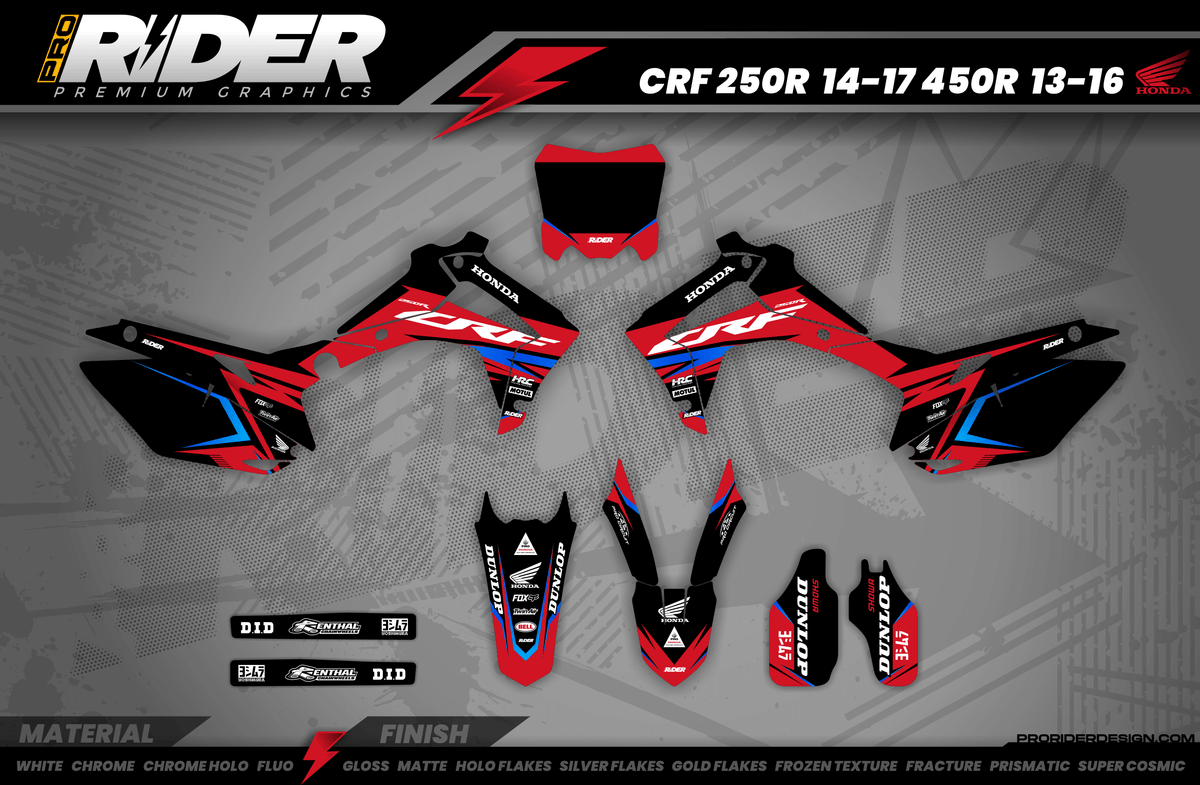 HONDA Full Graphics Kit RED RIFT