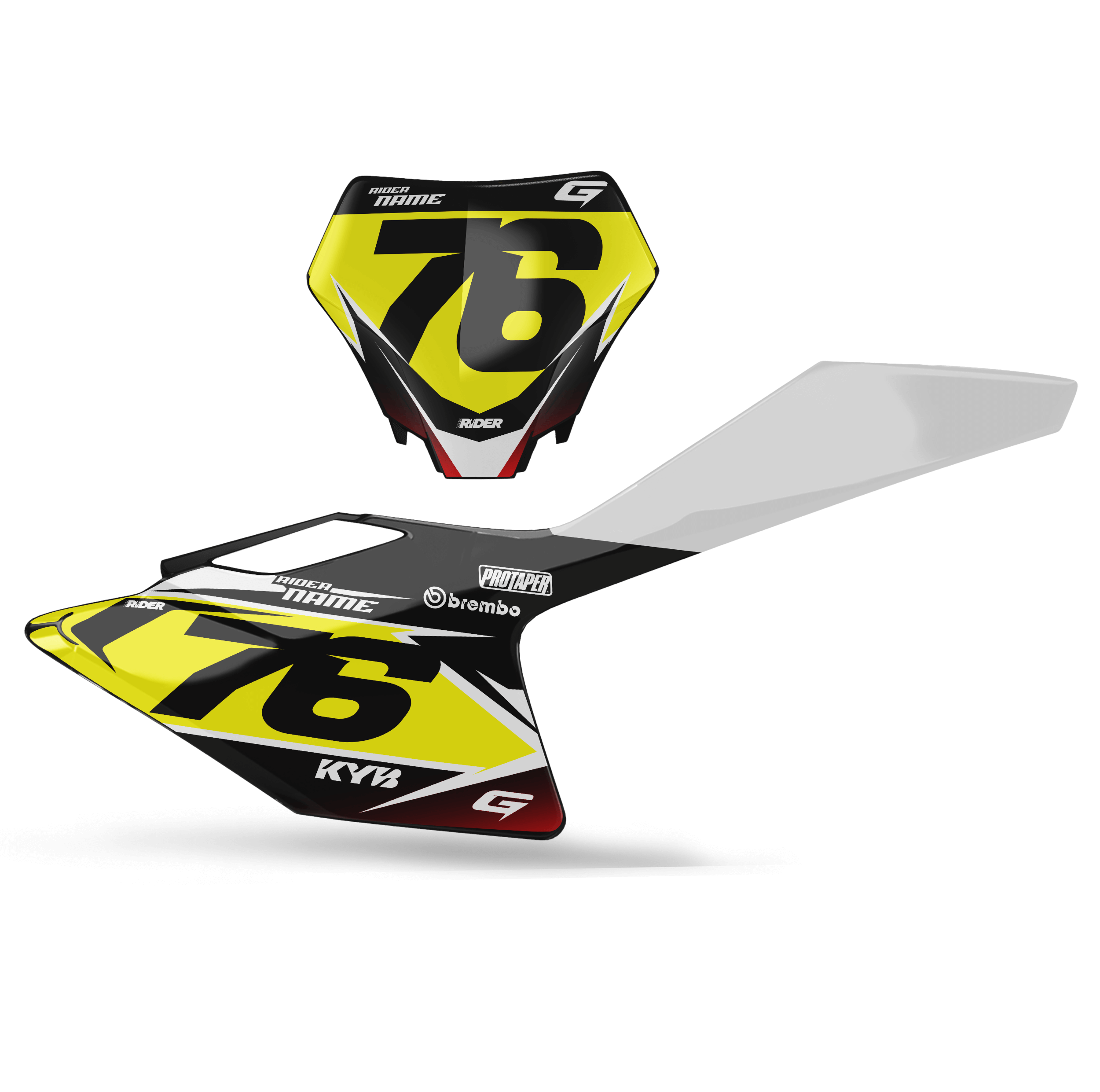 GASGAS Custom Number Plates | Blast Black Yellow