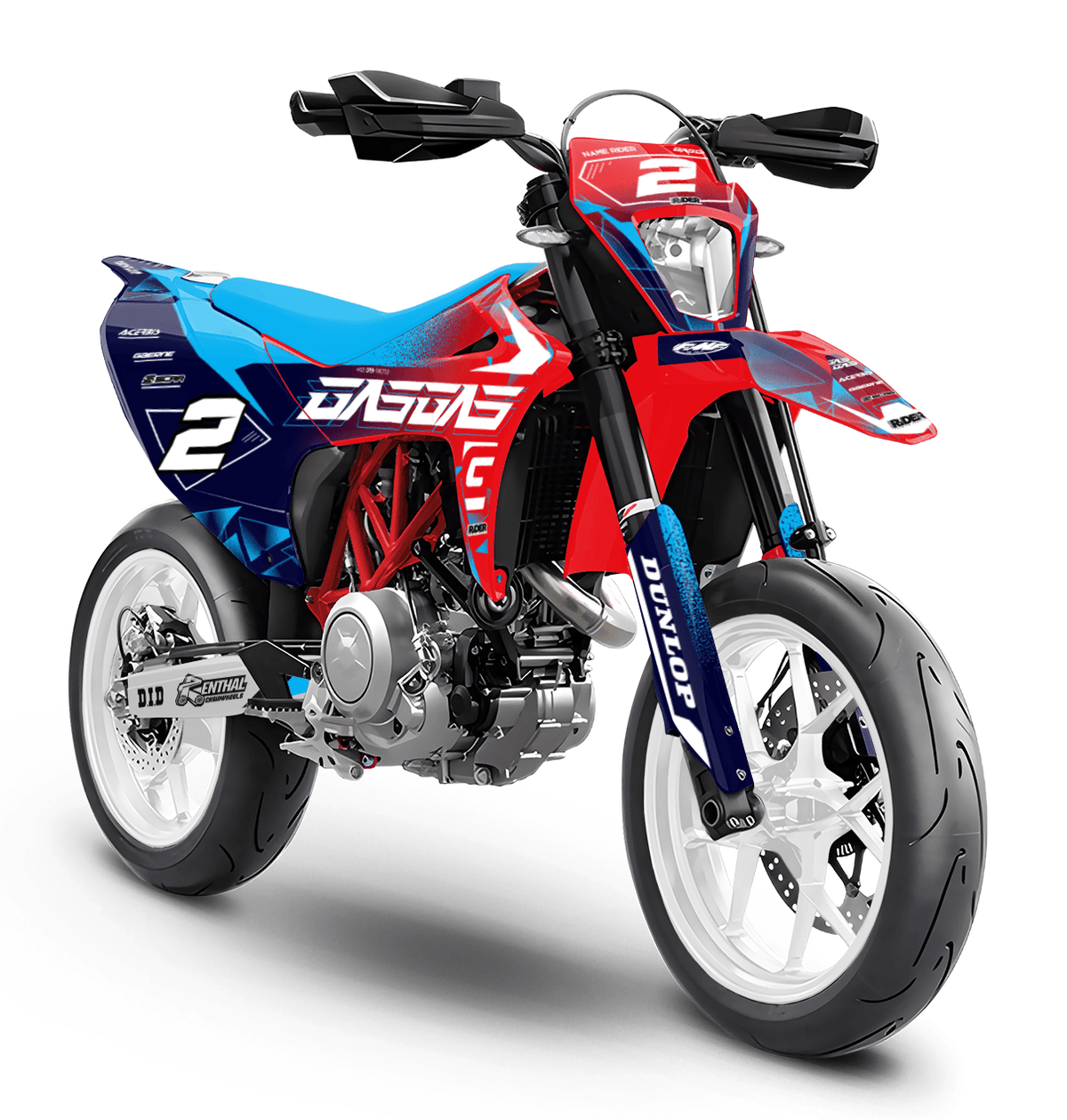 GASGAS 700 Full Graphics Kit | Ignis Red Light Blue