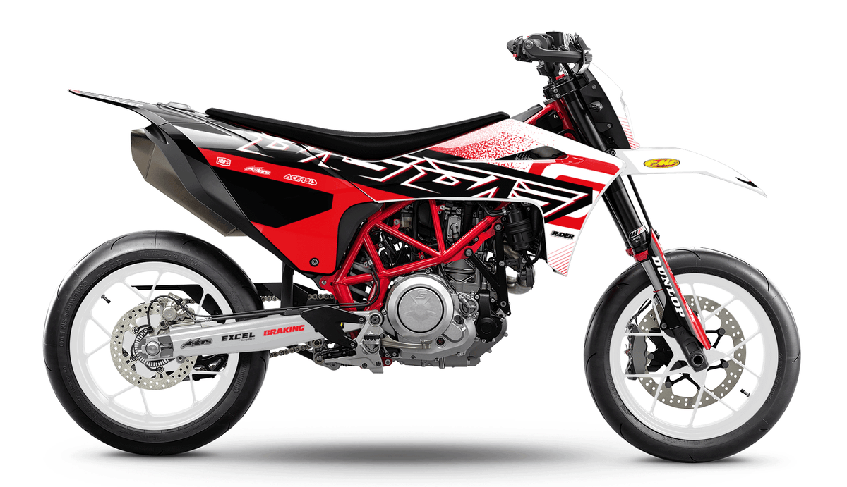GASGAS 700 Full Graphics Kit | Phantom White Red