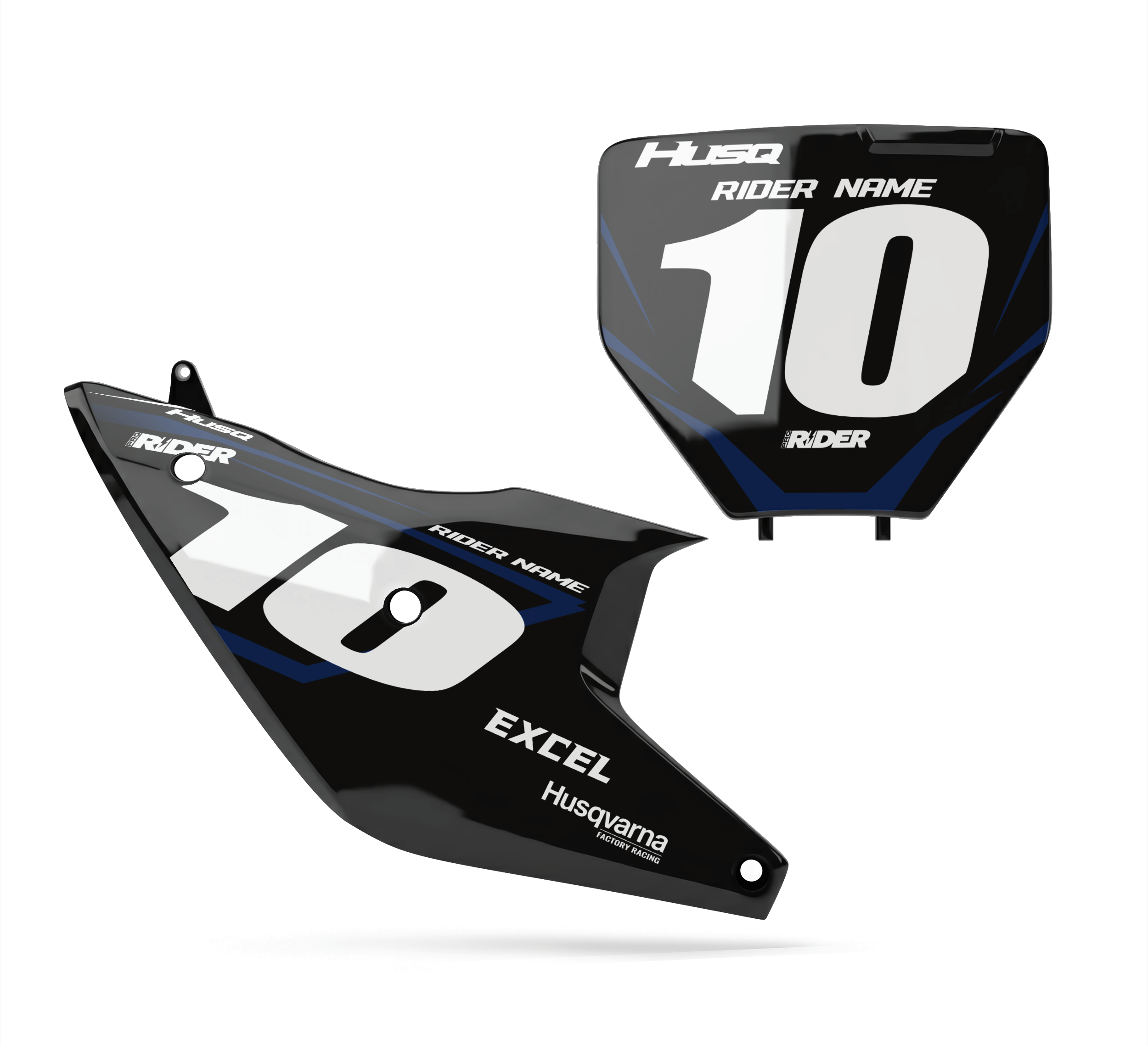 HUSQVARNA Custom Number Plates | Ivan Black White