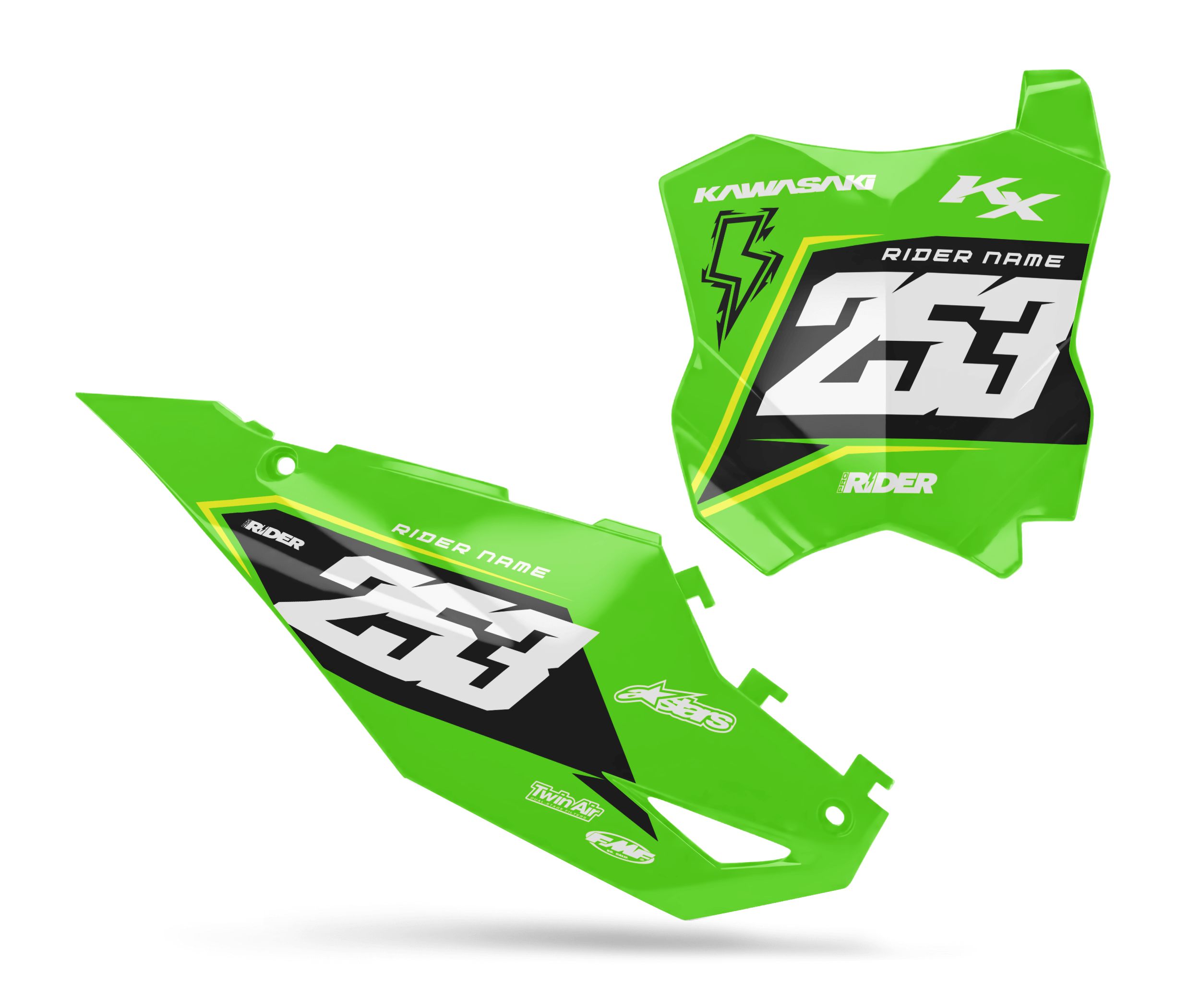 KAWASAKI Custom Number Plates | Armor Grip