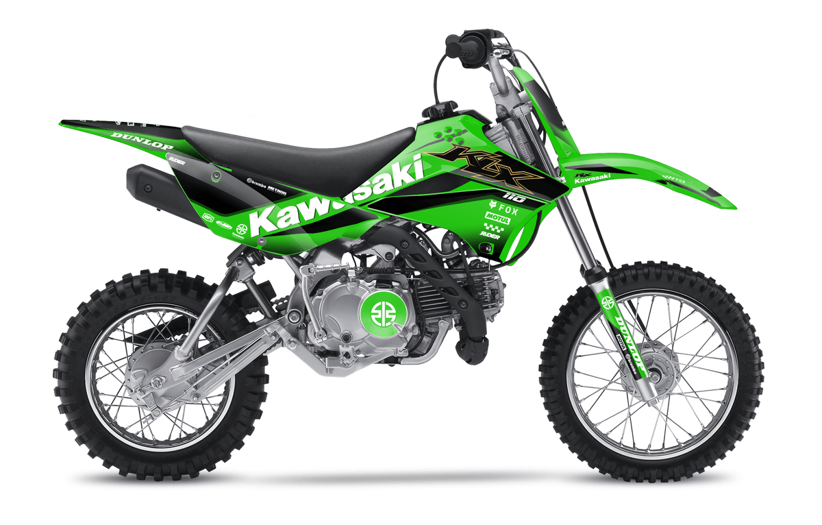 KAWASAKI Mini Full Graphics Kit | Green Core
