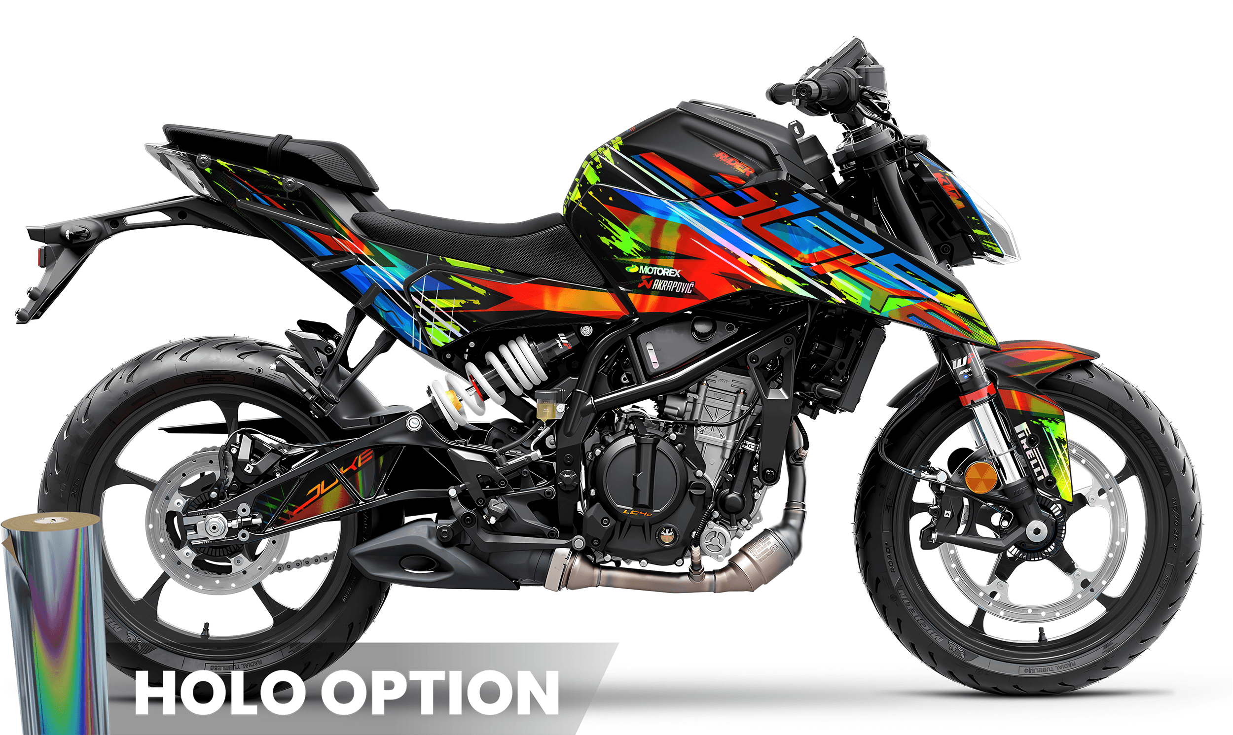 KTM DUKE 125 Full Graphics Kit | Urbano