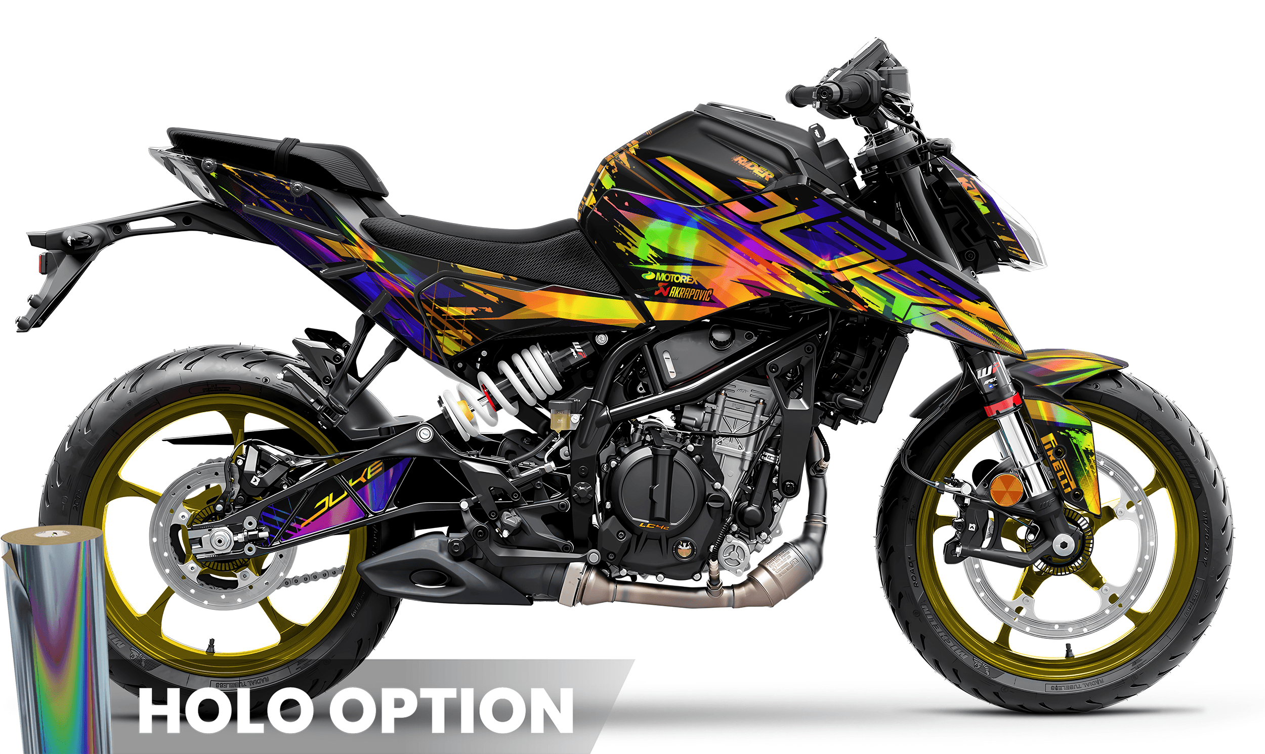 KTM DUKE 125 Full Graphics Kit | Cyber
