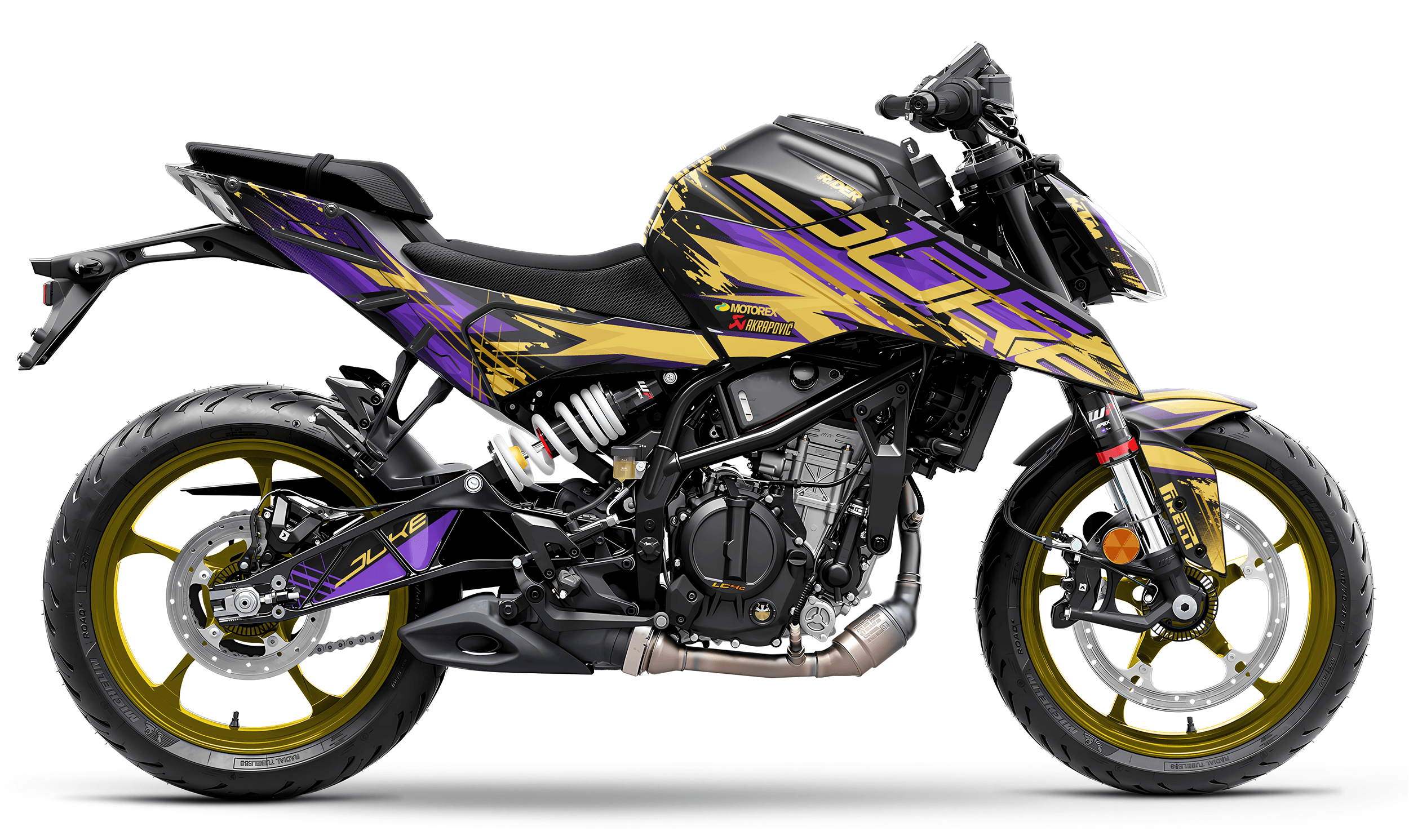 KTM DUKE 125 Full Graphics Kit | Cyber