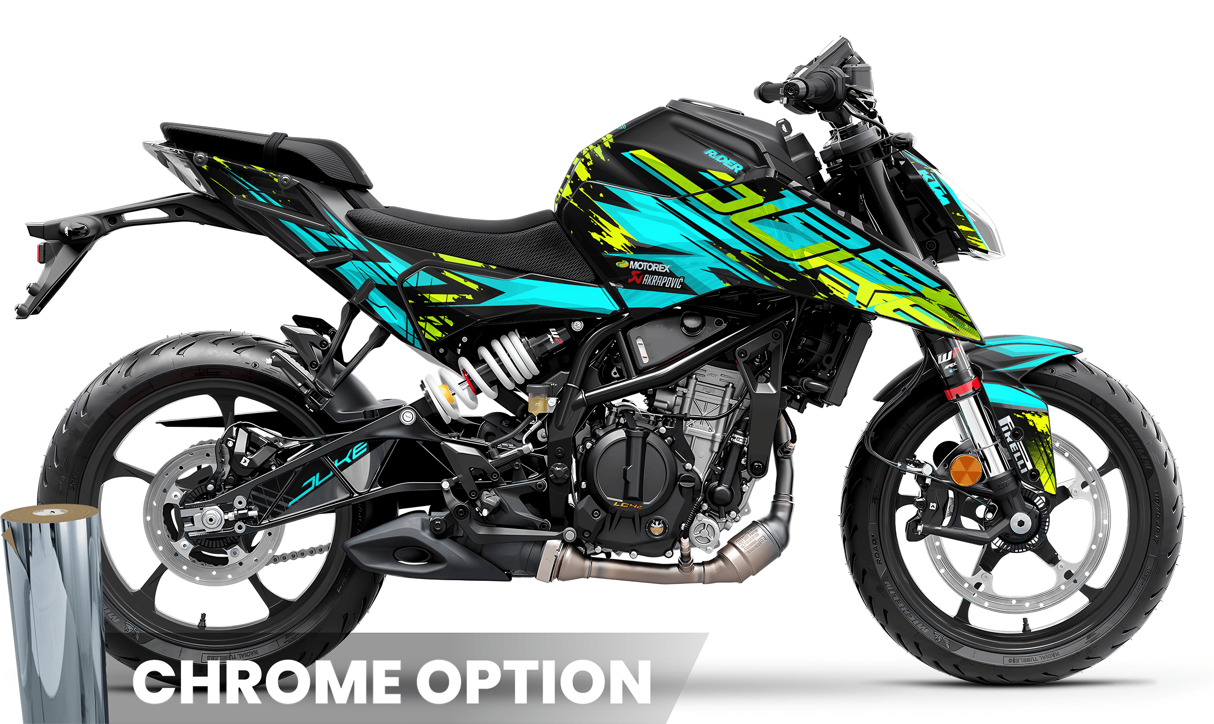 KTM DUKE 125 Full Graphics Kit | Toxik