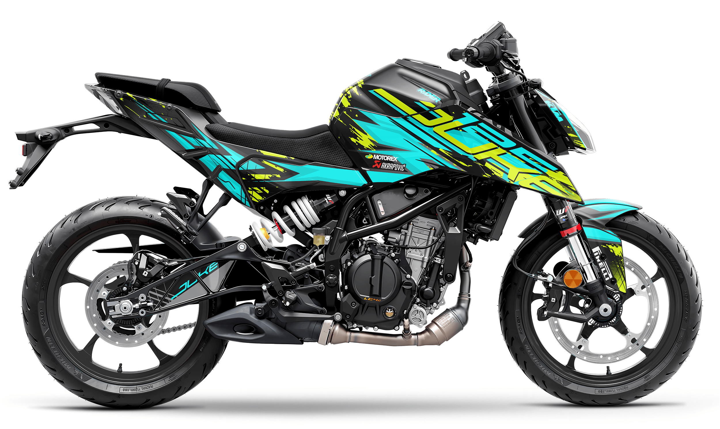 KTM DUKE 125 Full Graphics Kit | Toxik