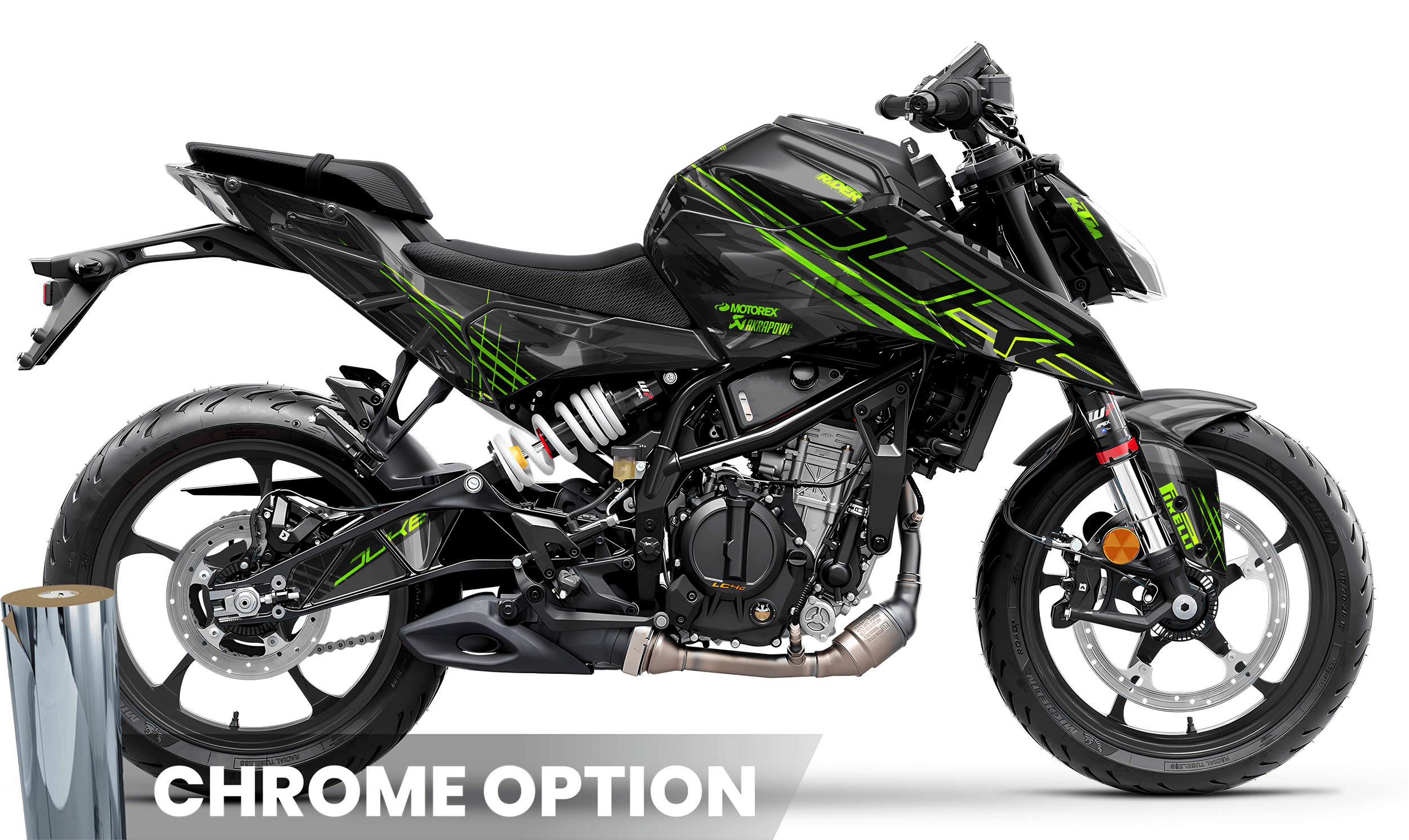 KTM DUKE 125 Full Graphics Kit | Biozard