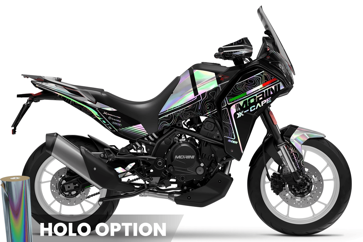 MOTO MORINI X-CAPE 650/700 Full Graphics Kit | Pista Blanca