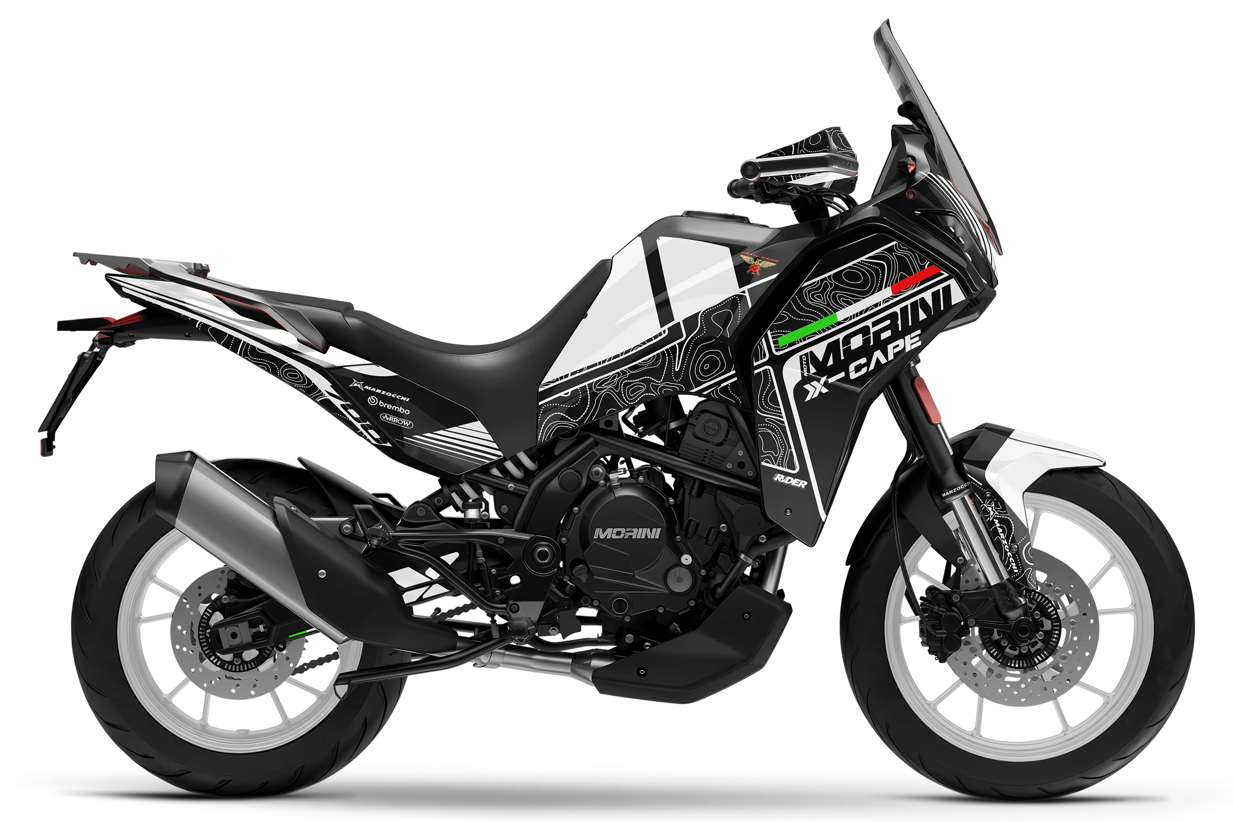 MOTO MORINI X-CAPE 650/700 Full Graphics Kit | Pista Blanca