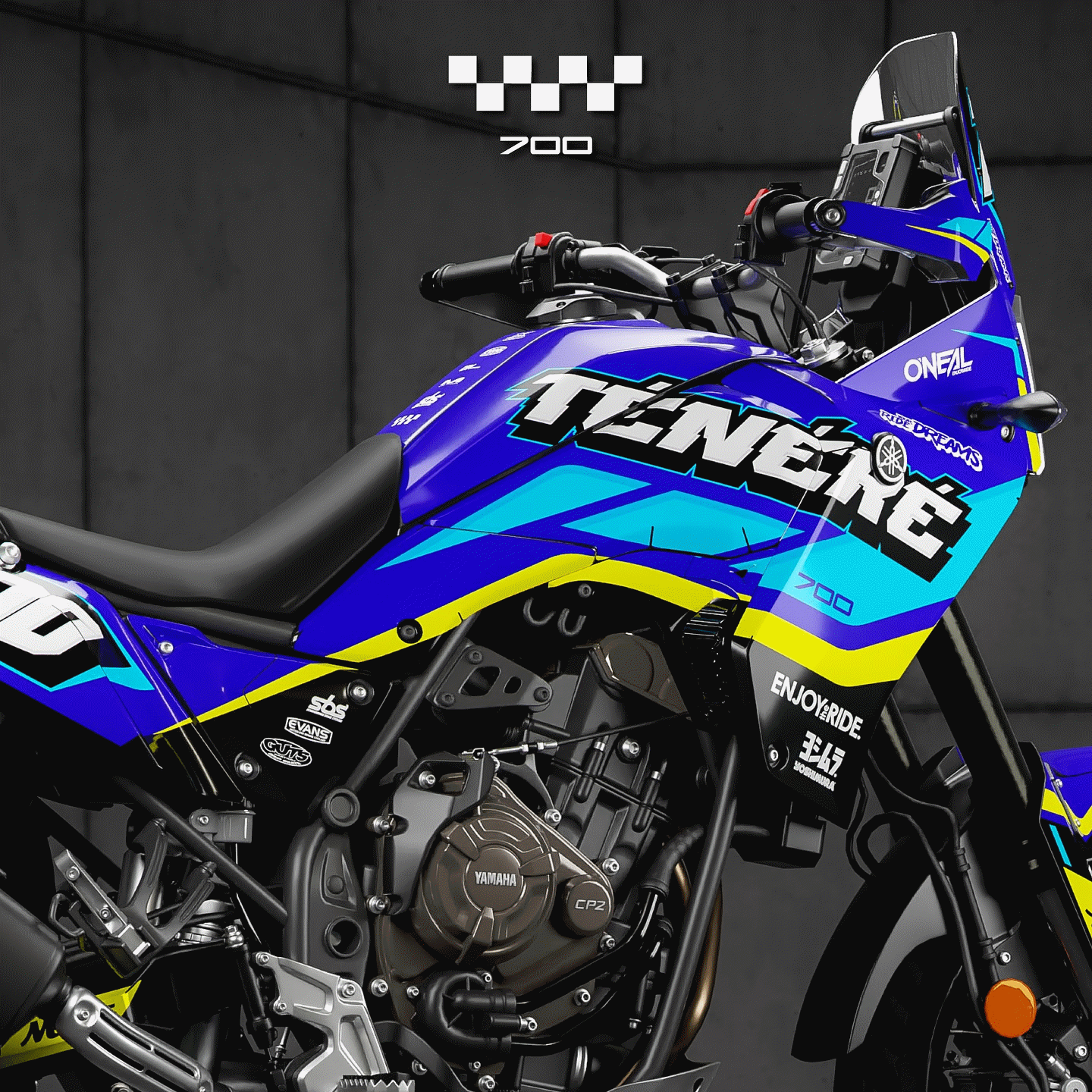 YAMAHA TENERE 700 Full Graphics Kit | Baja Racing