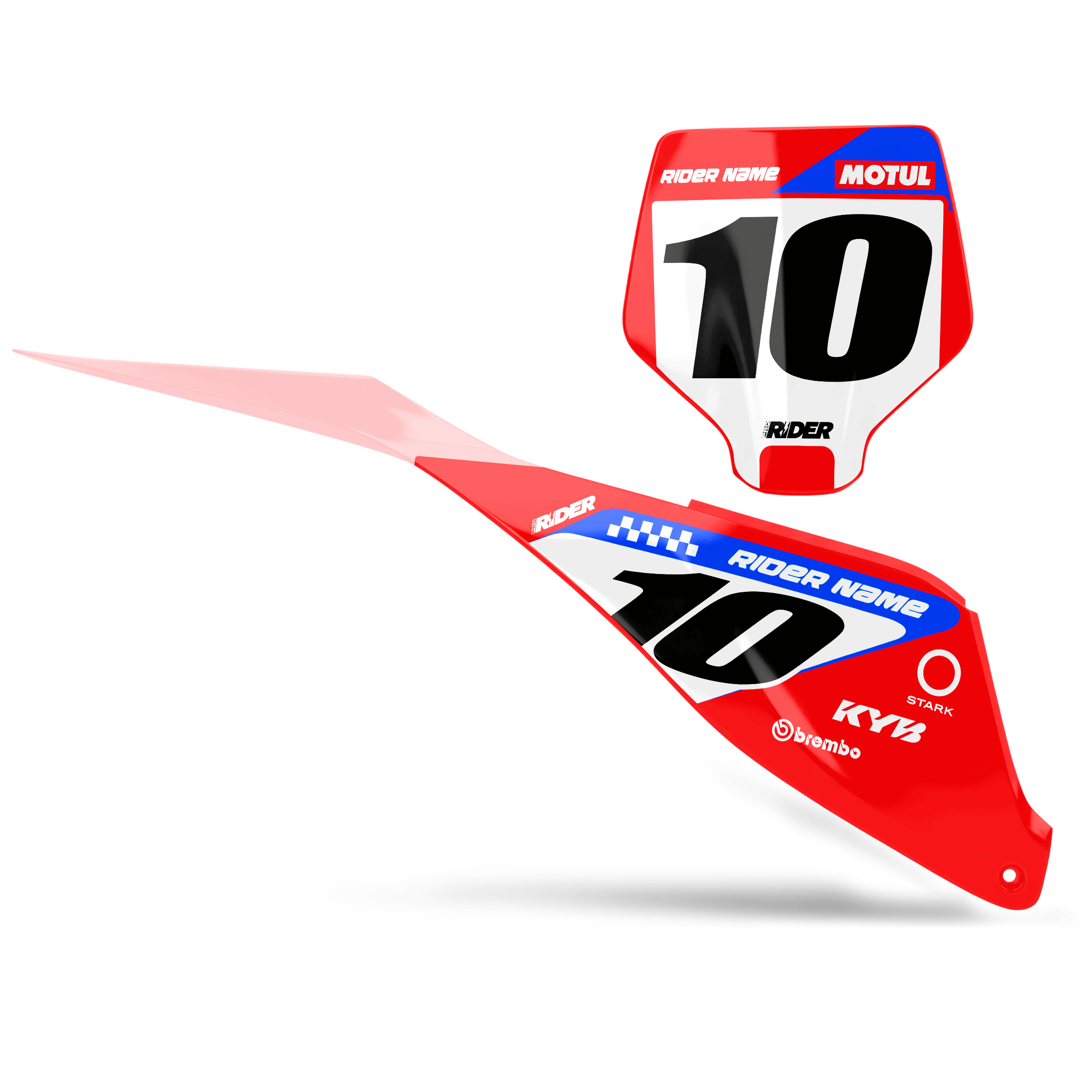 STARK FUTURE Custom Number Plates | Fantix Red Blue