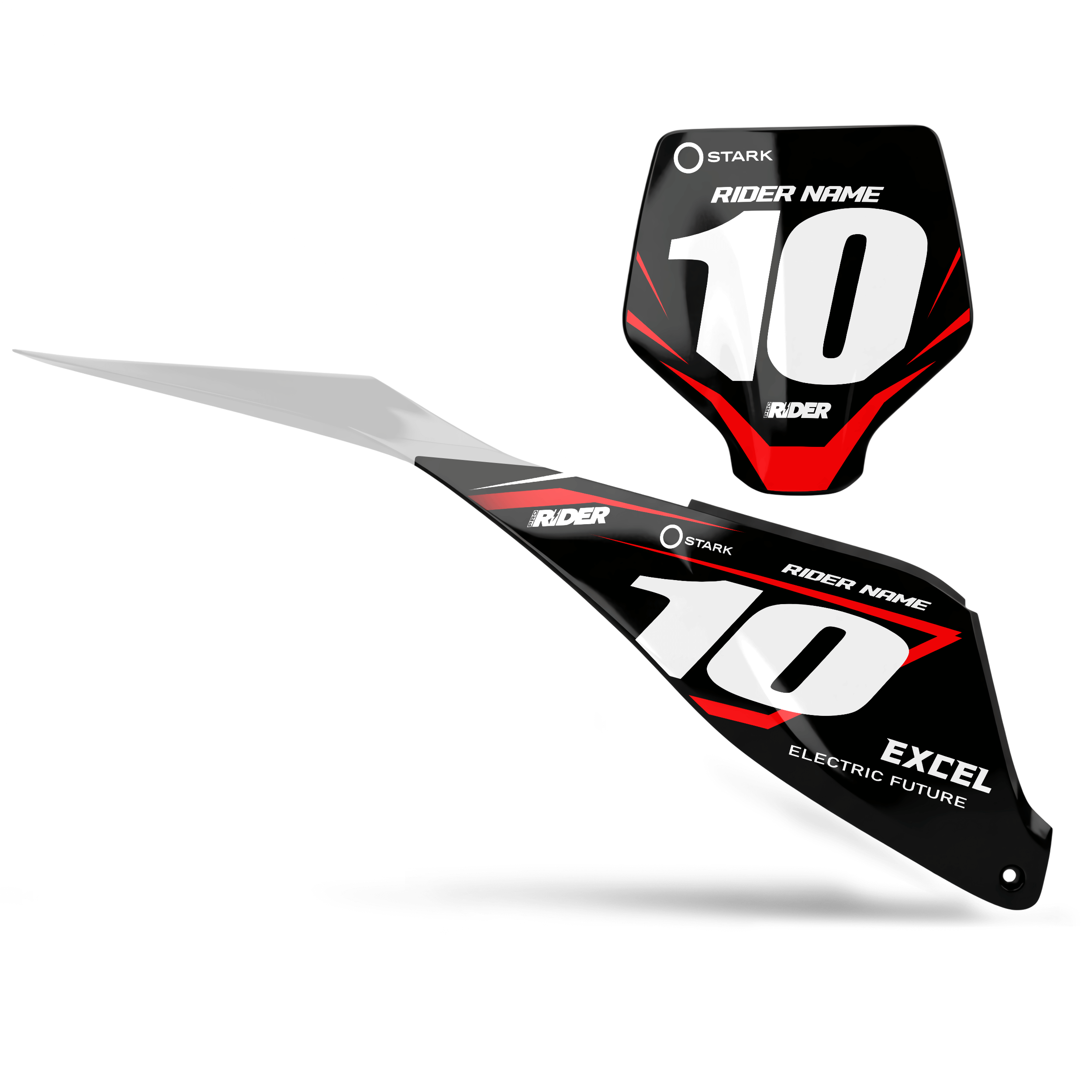 STARK FUTURE Custom Number Plates | Target Black
