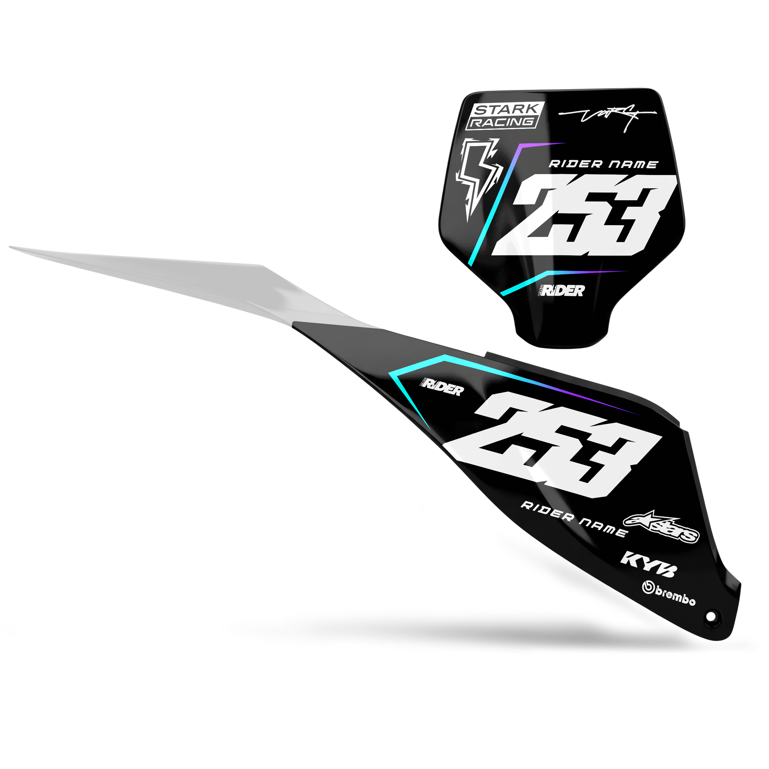 STARK FUTURE Custom Number Plates | Fuego Black