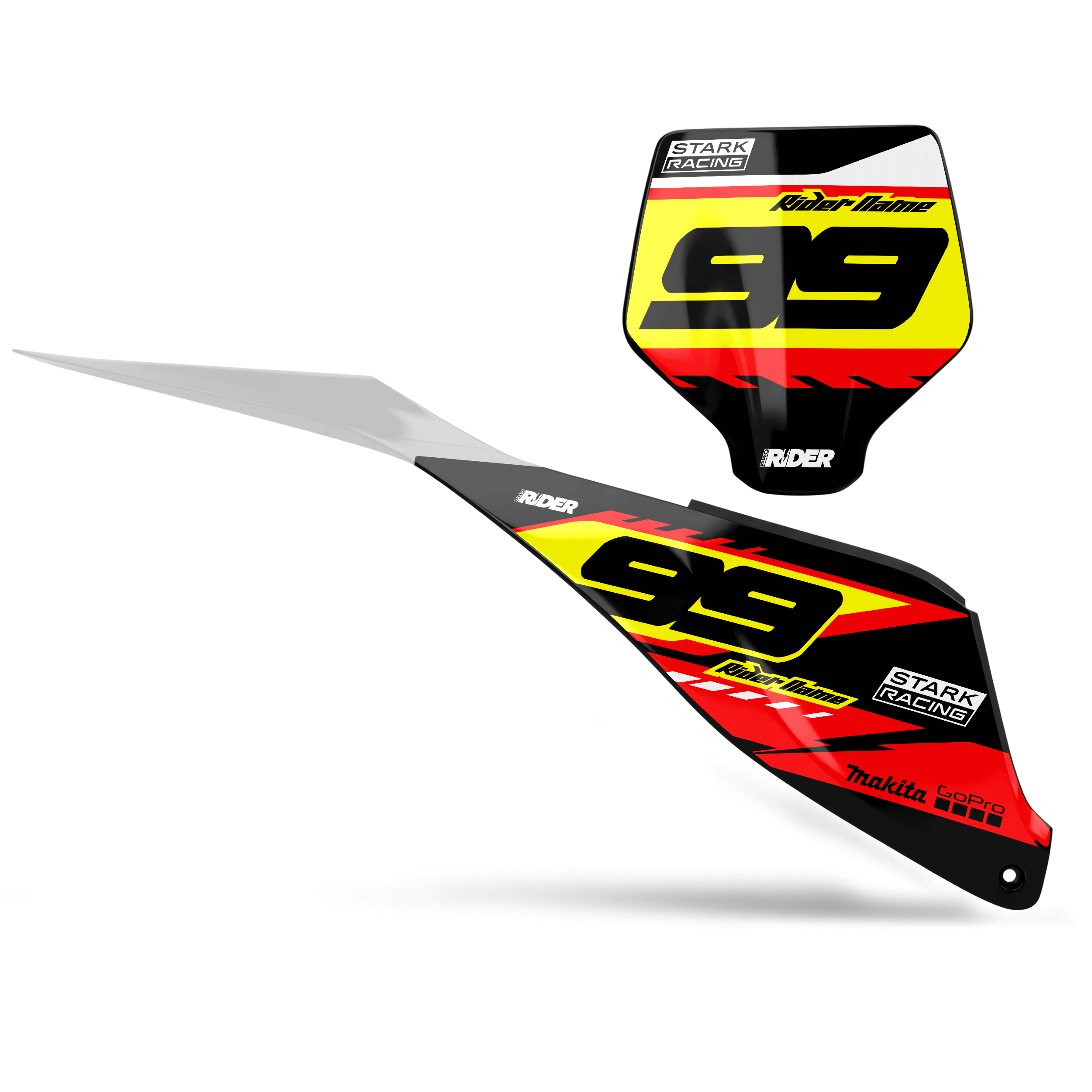 STARK FUTURE Custom Number Plates | Traxer Black Yellow