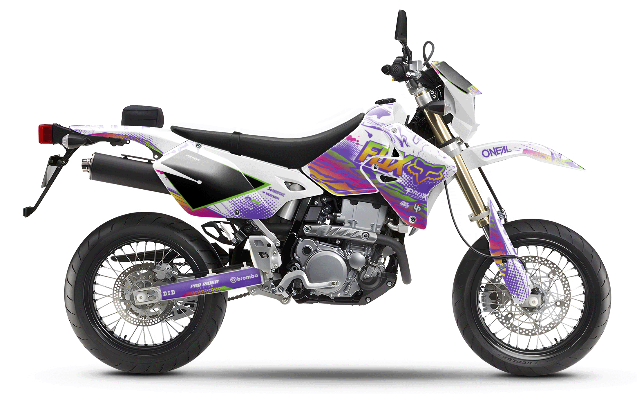 SUZUKI 400 DRZ - S / SM / 4S Full Graphics Kit | Rainbow purple